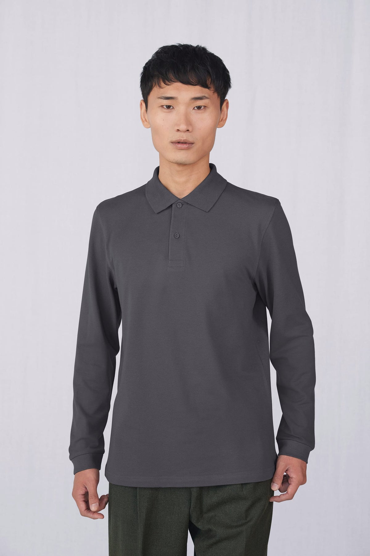 B&C CGPU425 MY POLO 180 Heren lange mouwen