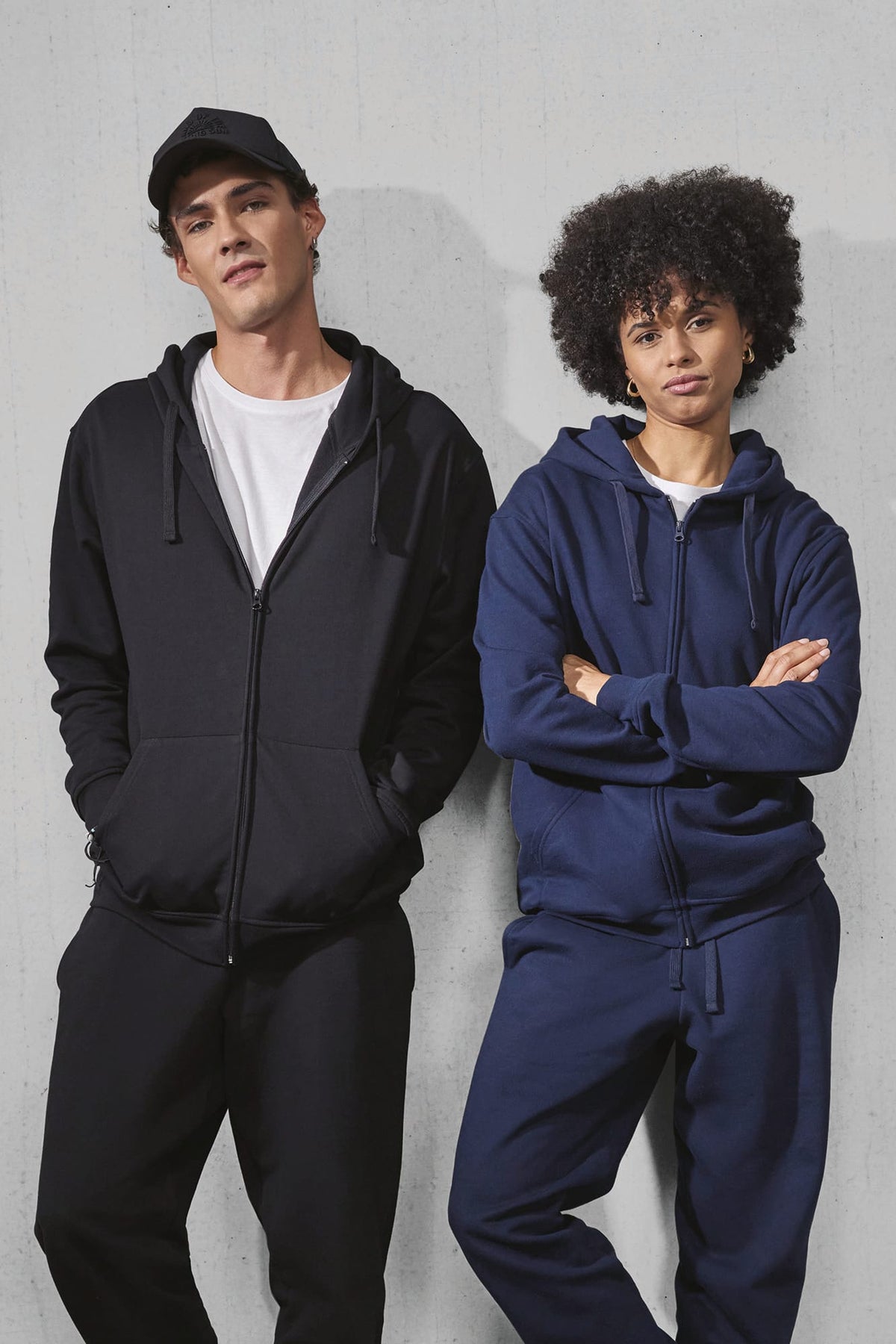 B&C CGWG009 Hoodie met rits ID.224 (50/50)