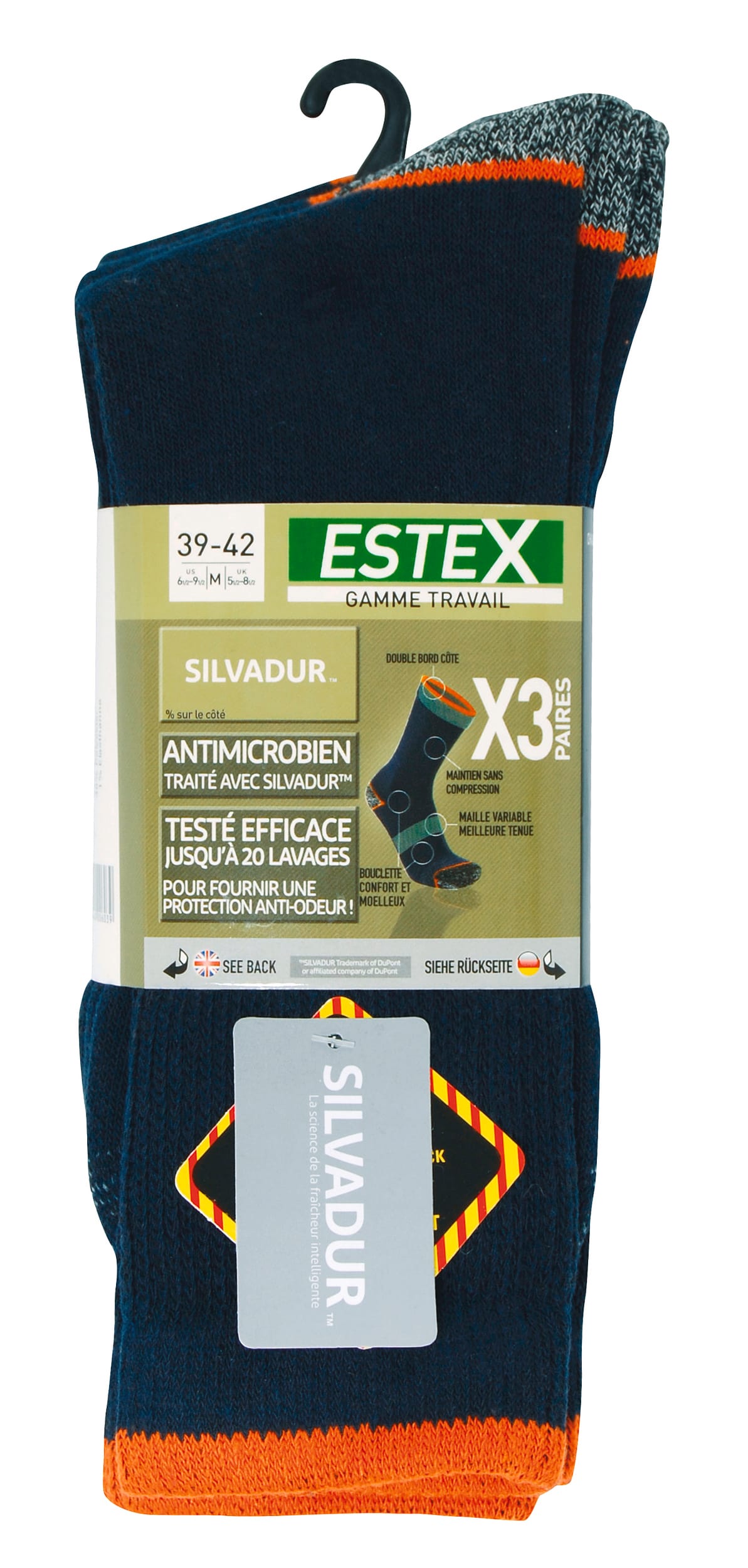Estex ES6004 Set van 3 paar sokken NO COMPRIM