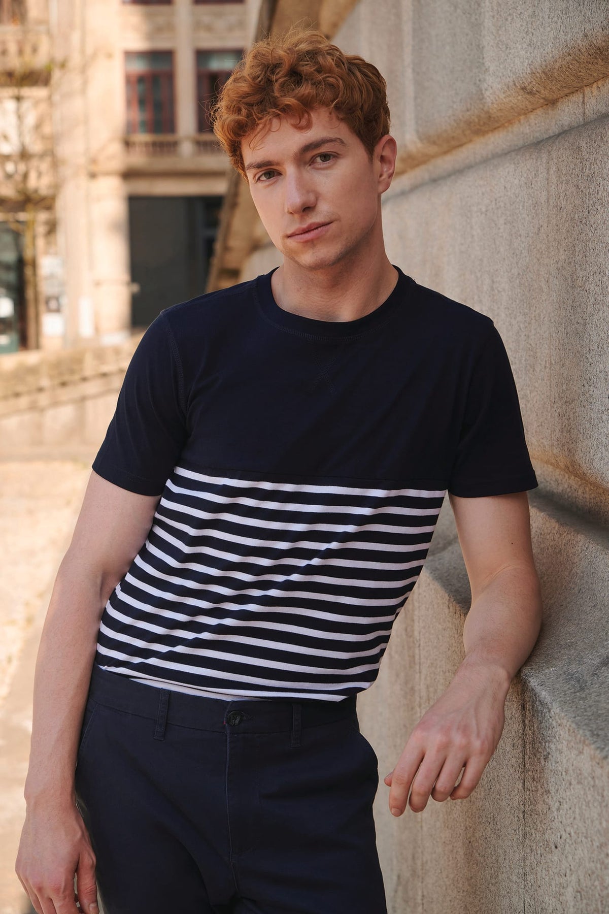 Front Row FR135 Short sleeved breton t-shirt