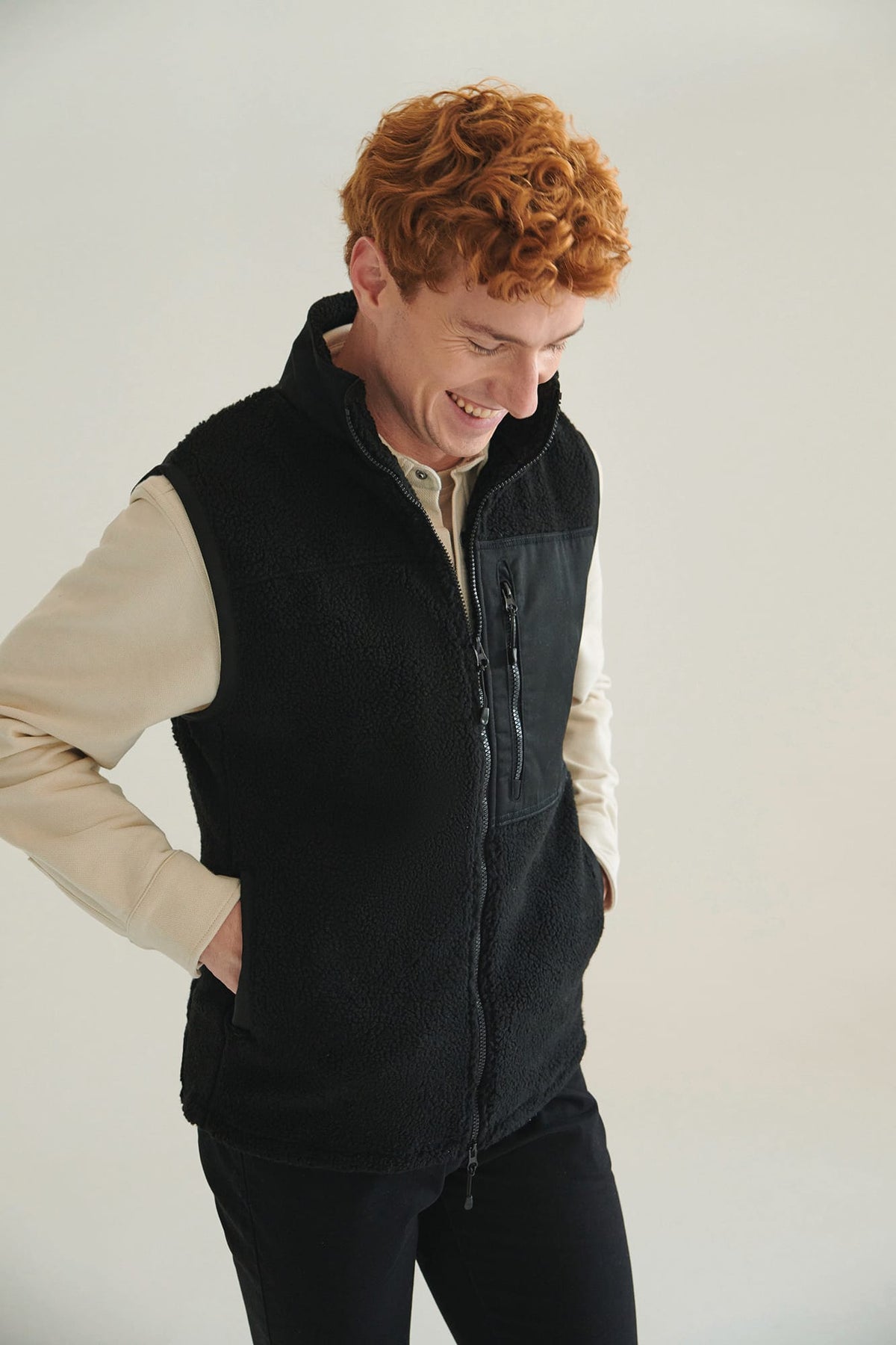 Front Row FR855 Gerecycled sherpa gilet