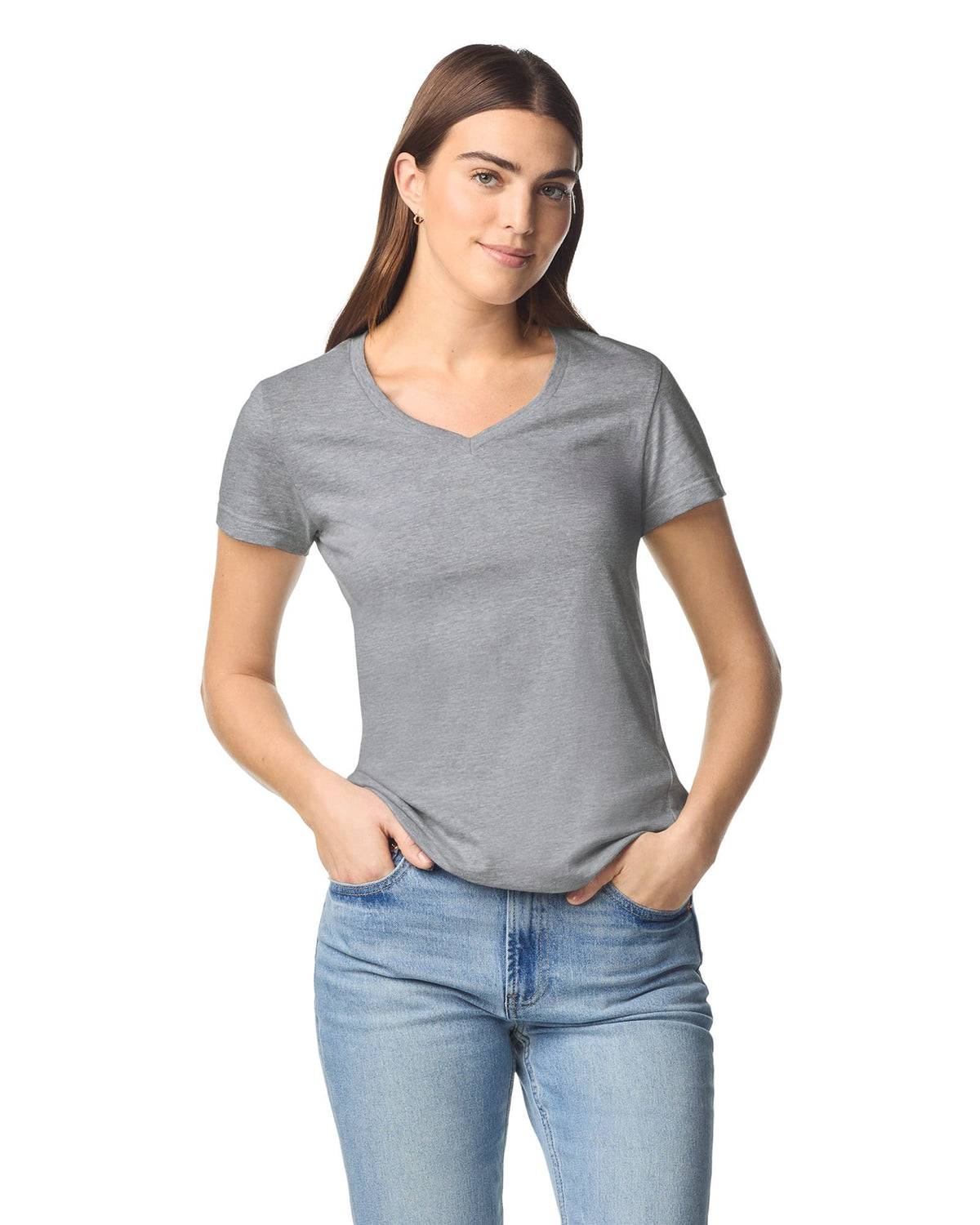 Gildan GI64V00L Softstyle® Fitted Ladies' V-neck T-shirt