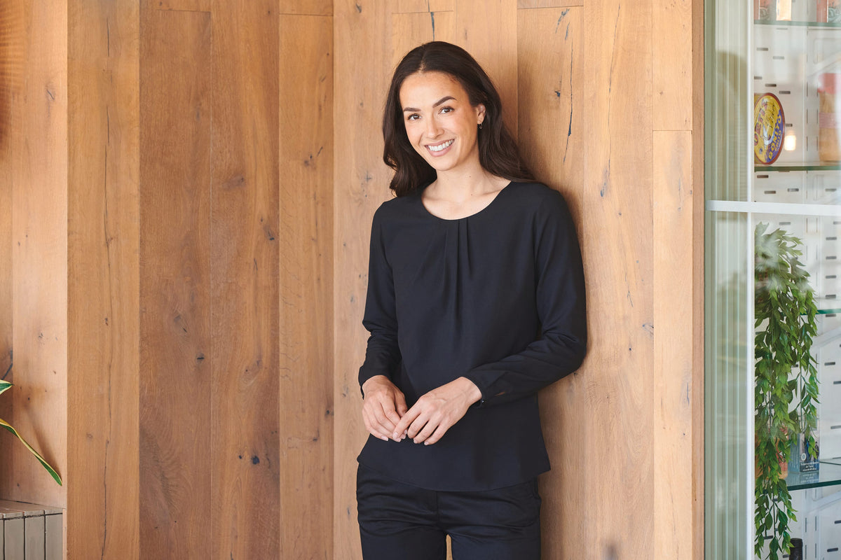 Henbury H598 Blouse met lange mouwen