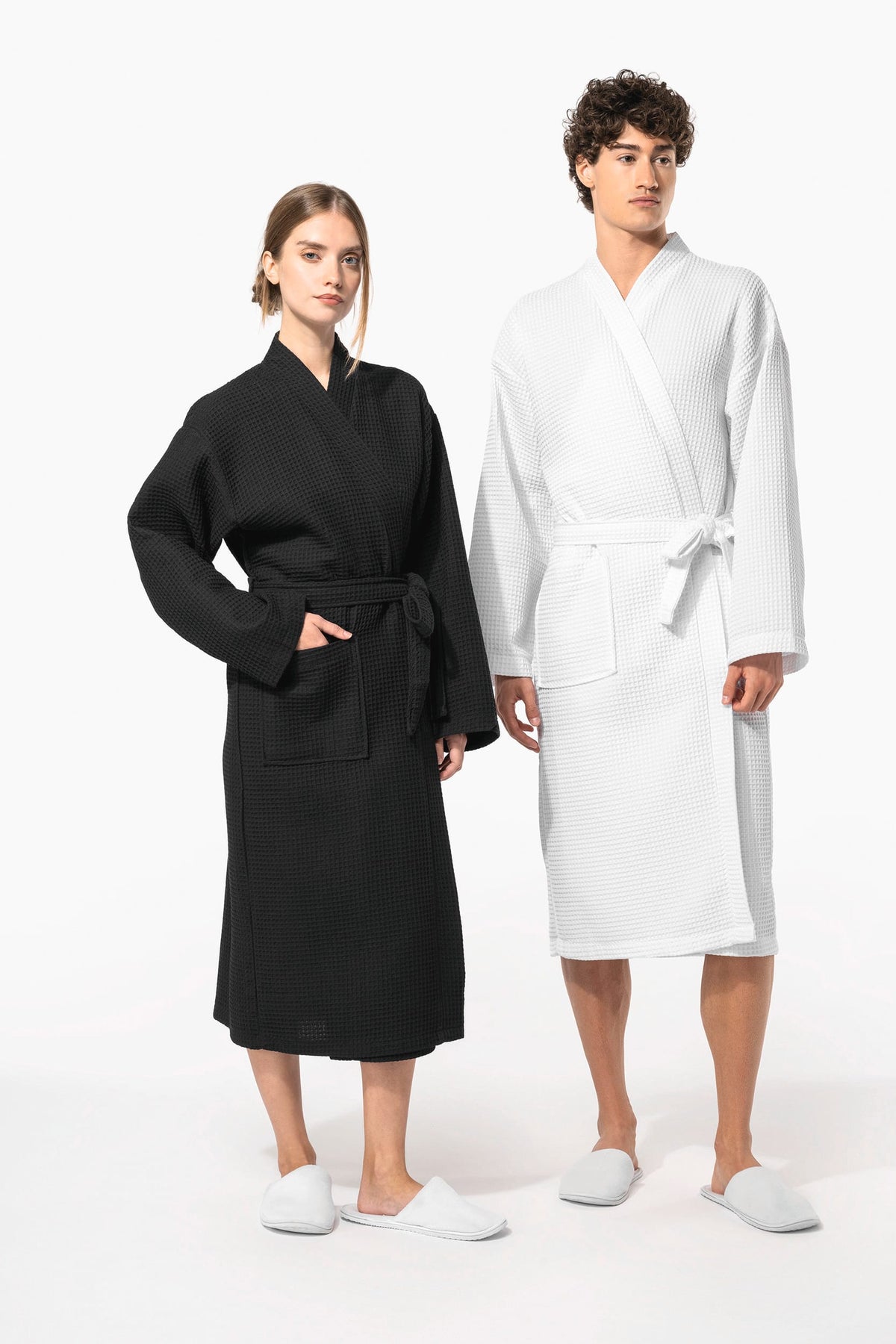 Kariban K122 Kimono Badjas Honinggraatstructuur
