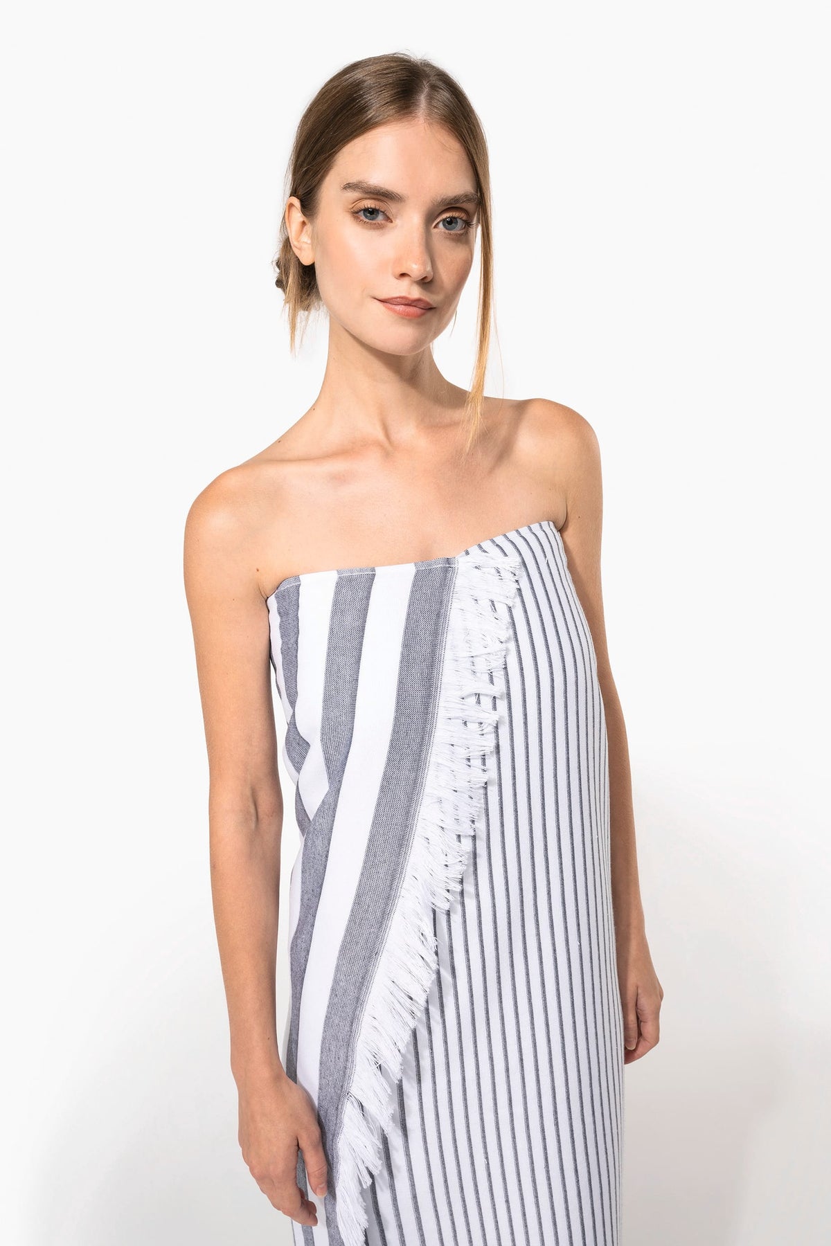 Kariban K132 Gestreepte fouta met franjes