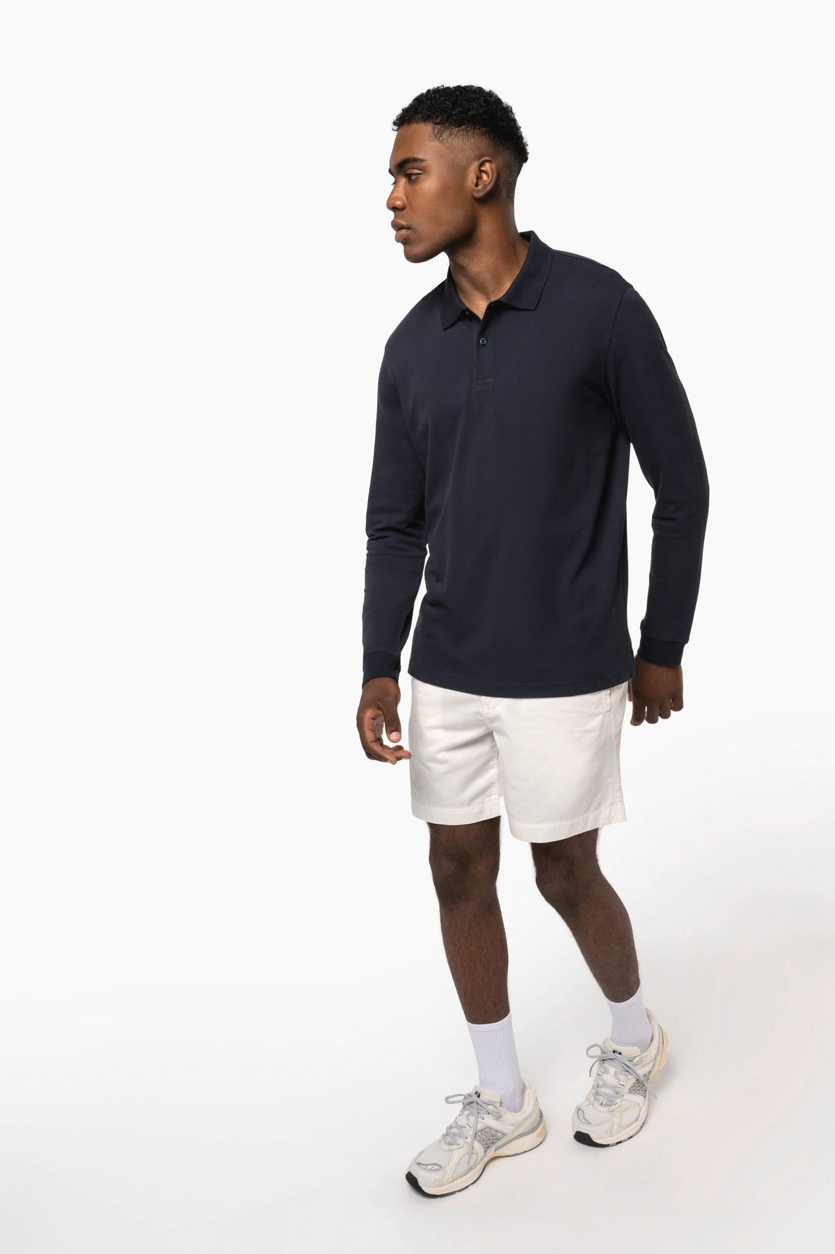 Kariban K2027 Bio180 piqué herenpolo lange mouwen