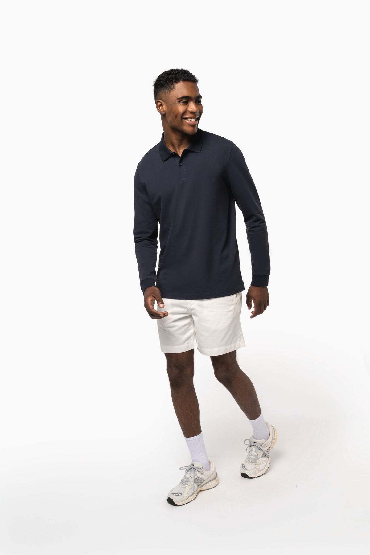Kariban K2027 Bio180 piqué herenpolo lange mouwen
