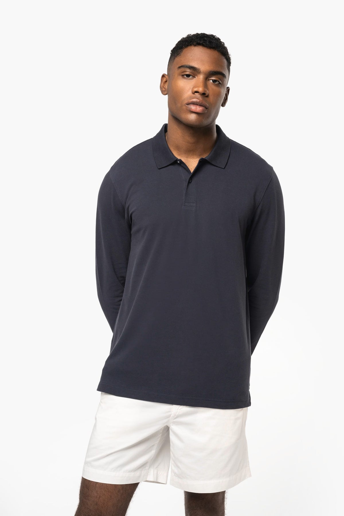 Kariban K2027 Bio180 piqué herenpolo lange mouwen