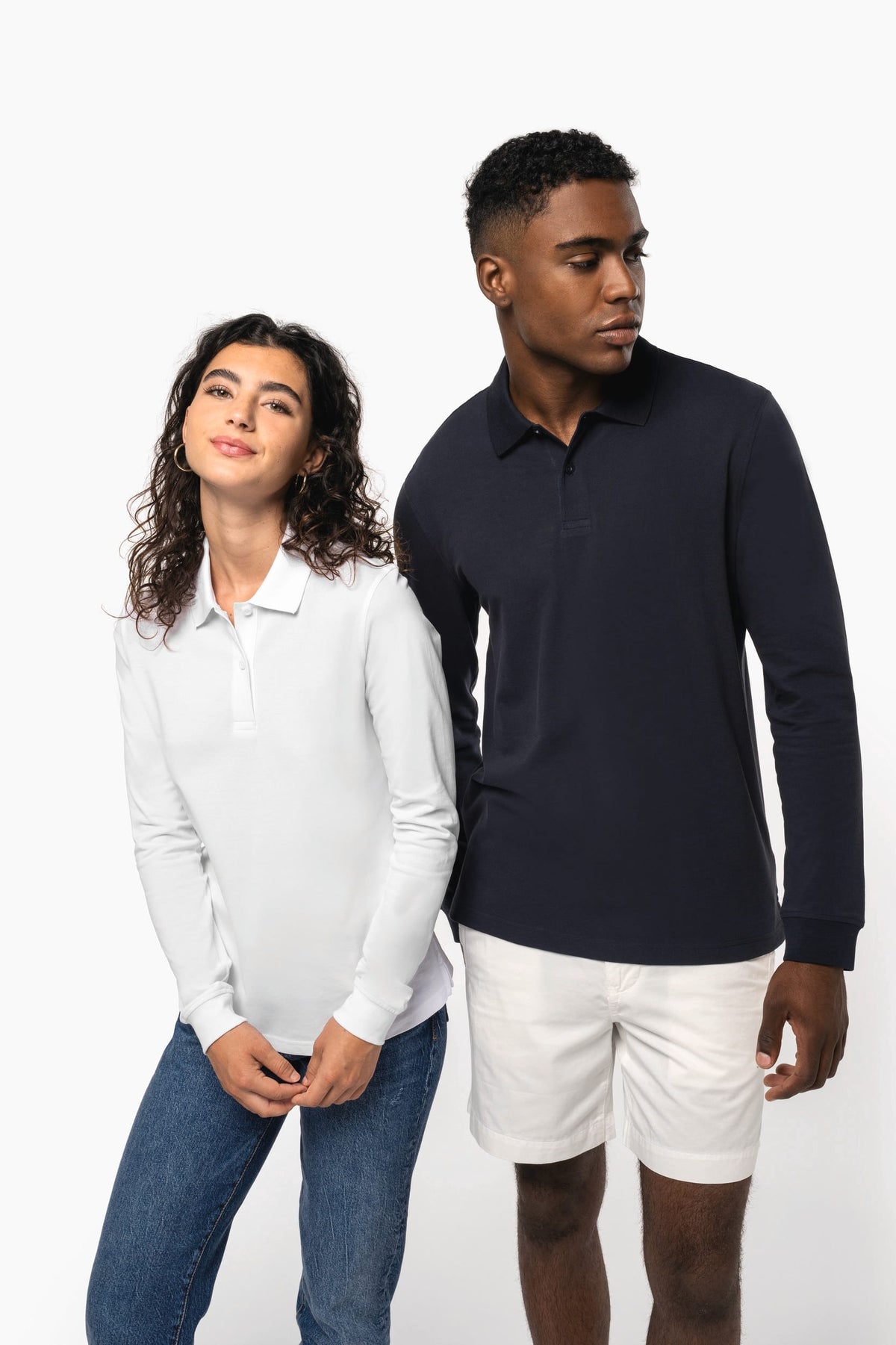 Kariban K2027 Bio180 piqué herenpolo lange mouwen