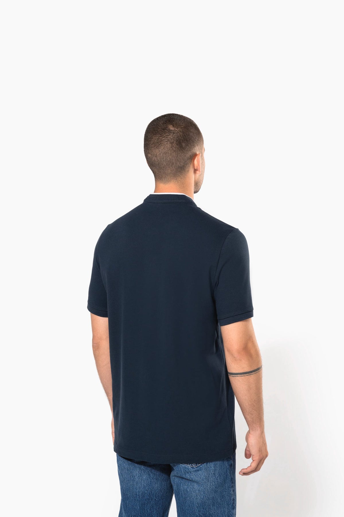 Kariban K223 Herenpolo met maokraag en korte mouwen