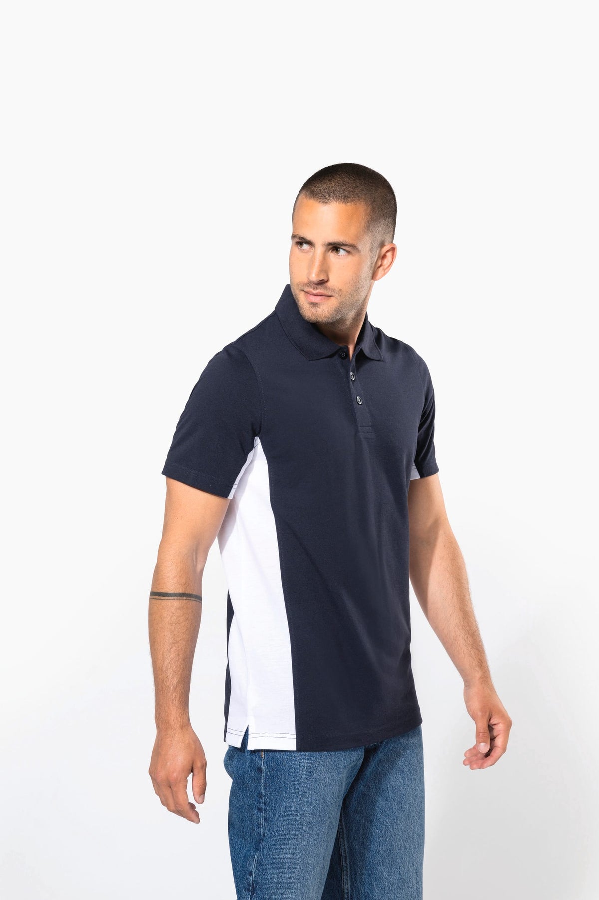 Kariban K232 Tweekleurige piquépolo korte mouwen heren