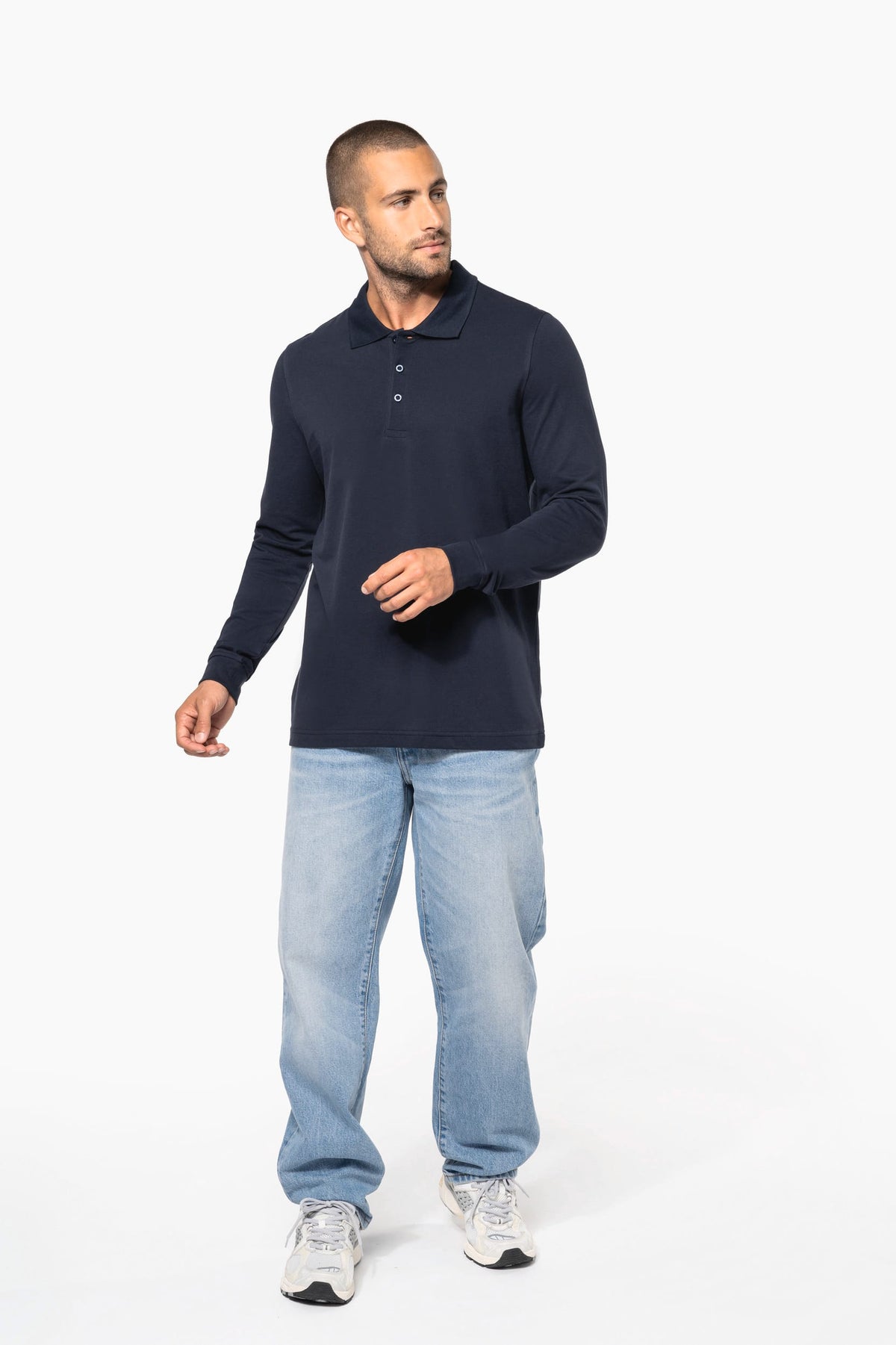 Kariban K256 Piqué-herenpolo lange mouwen