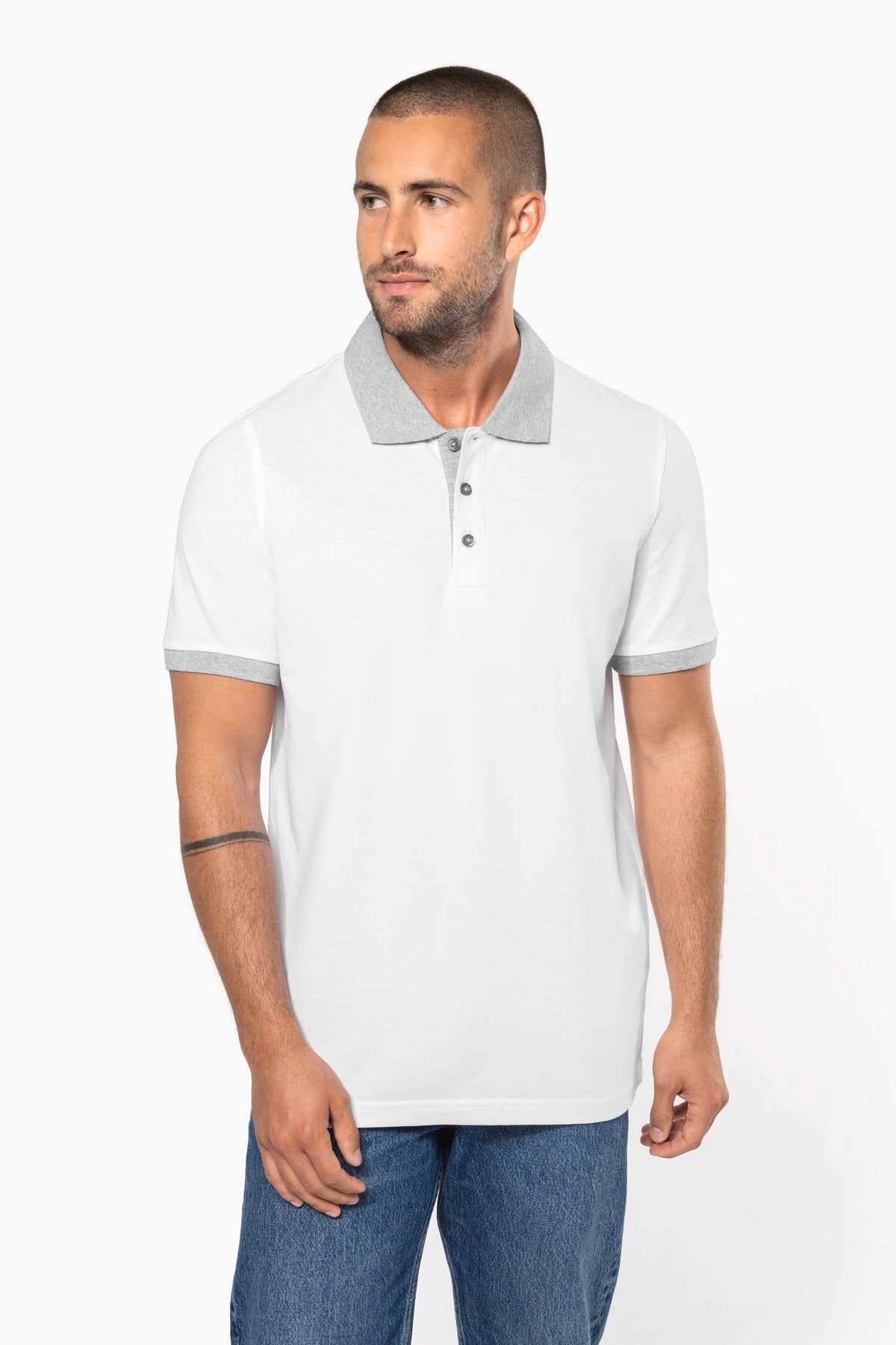Kariban K258 Piqué-herenpolo tweekleurig
