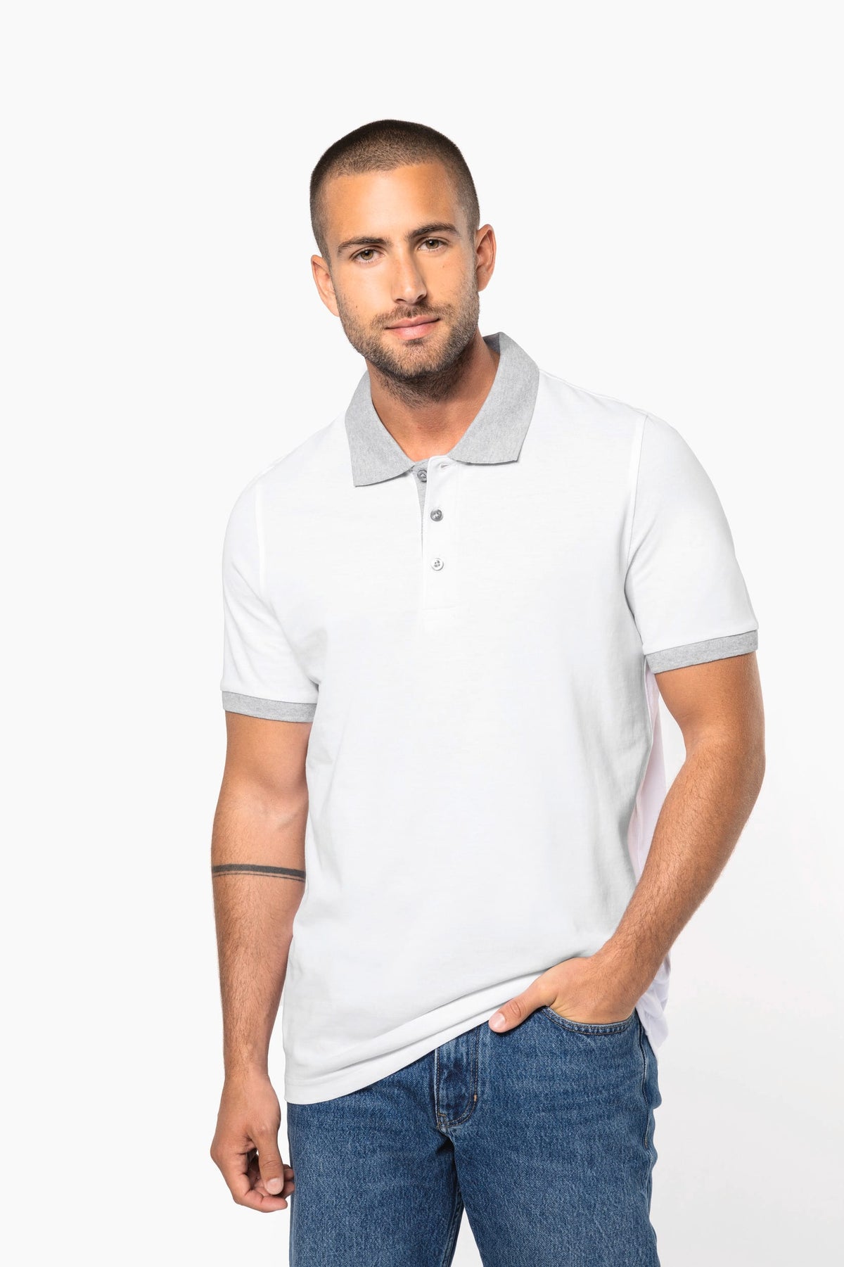 Kariban K258 Piqué-herenpolo tweekleurig