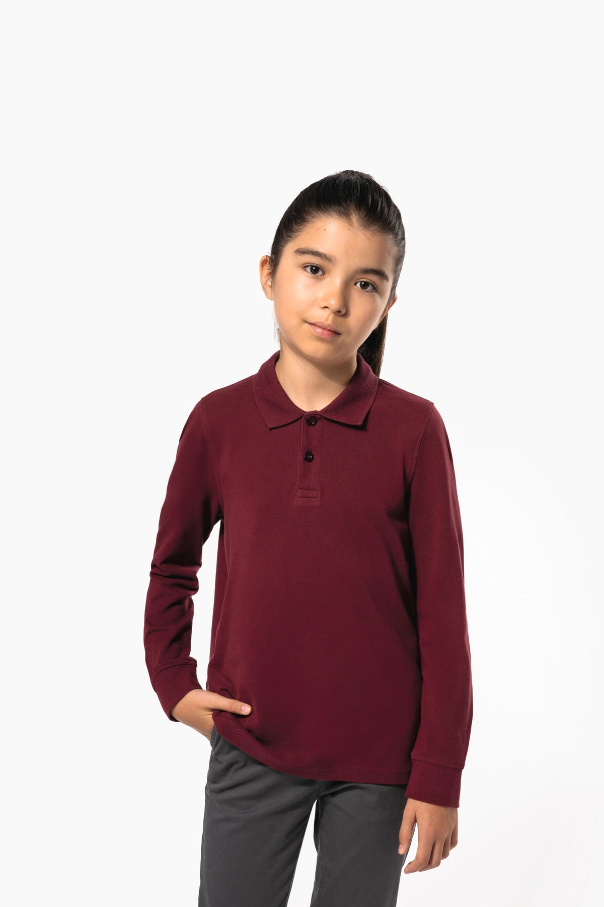Kariban K269 Kinderpolo lange mouwen