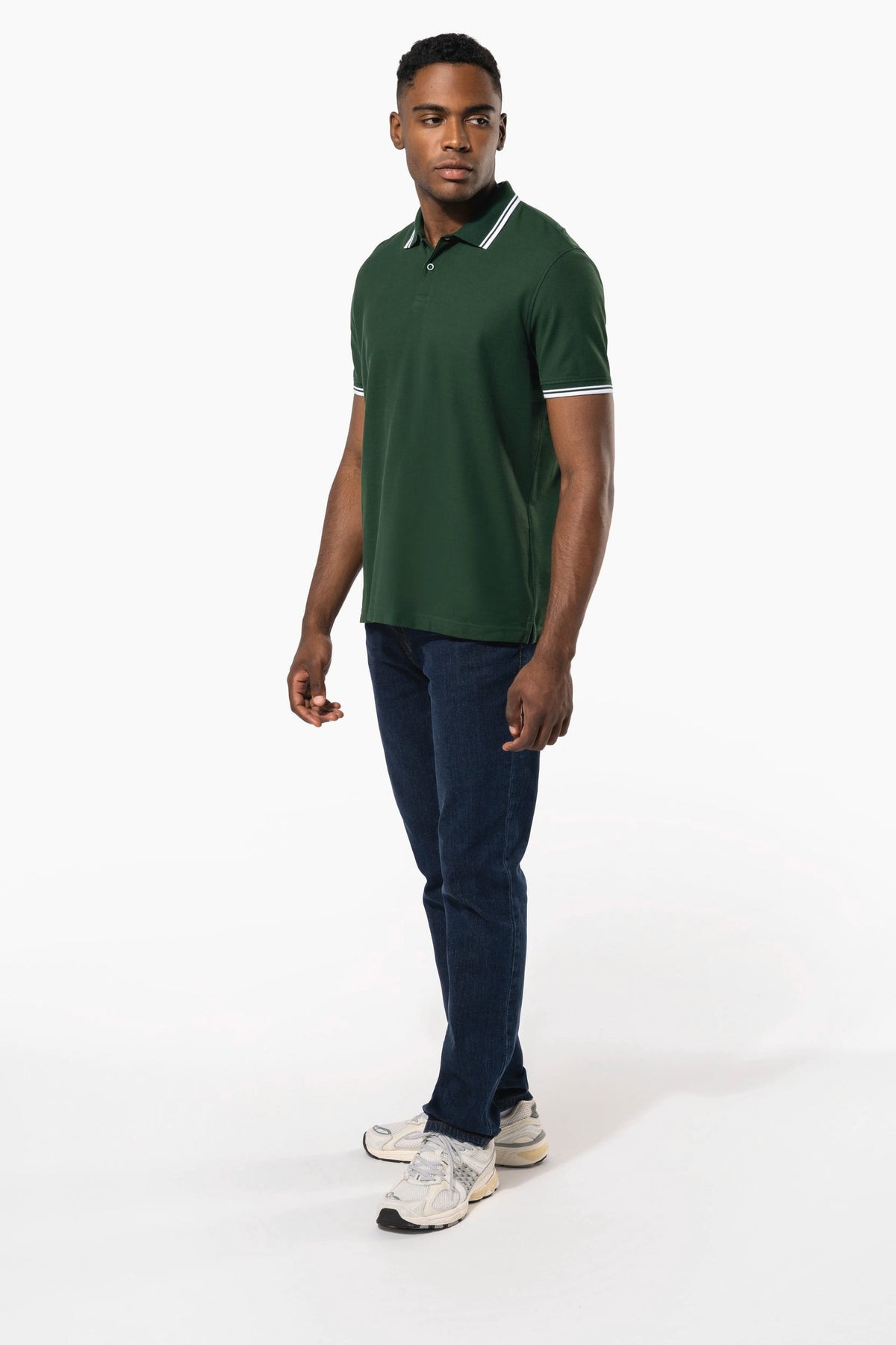 Kariban K272 Herenpolo met korte mouwen en contrasterende bies