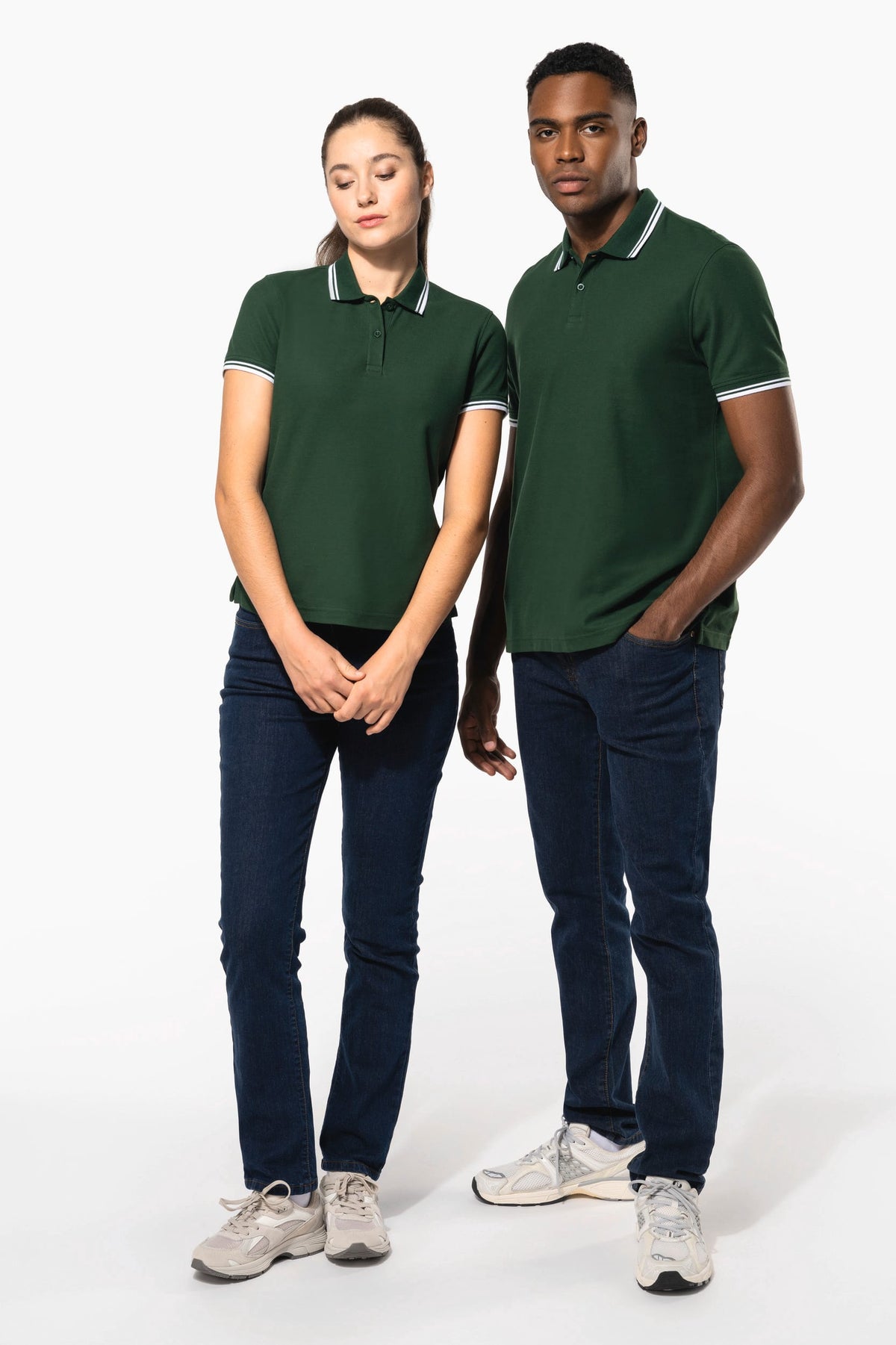 Kariban K272 Herenpolo met korte mouwen en contrasterende bies