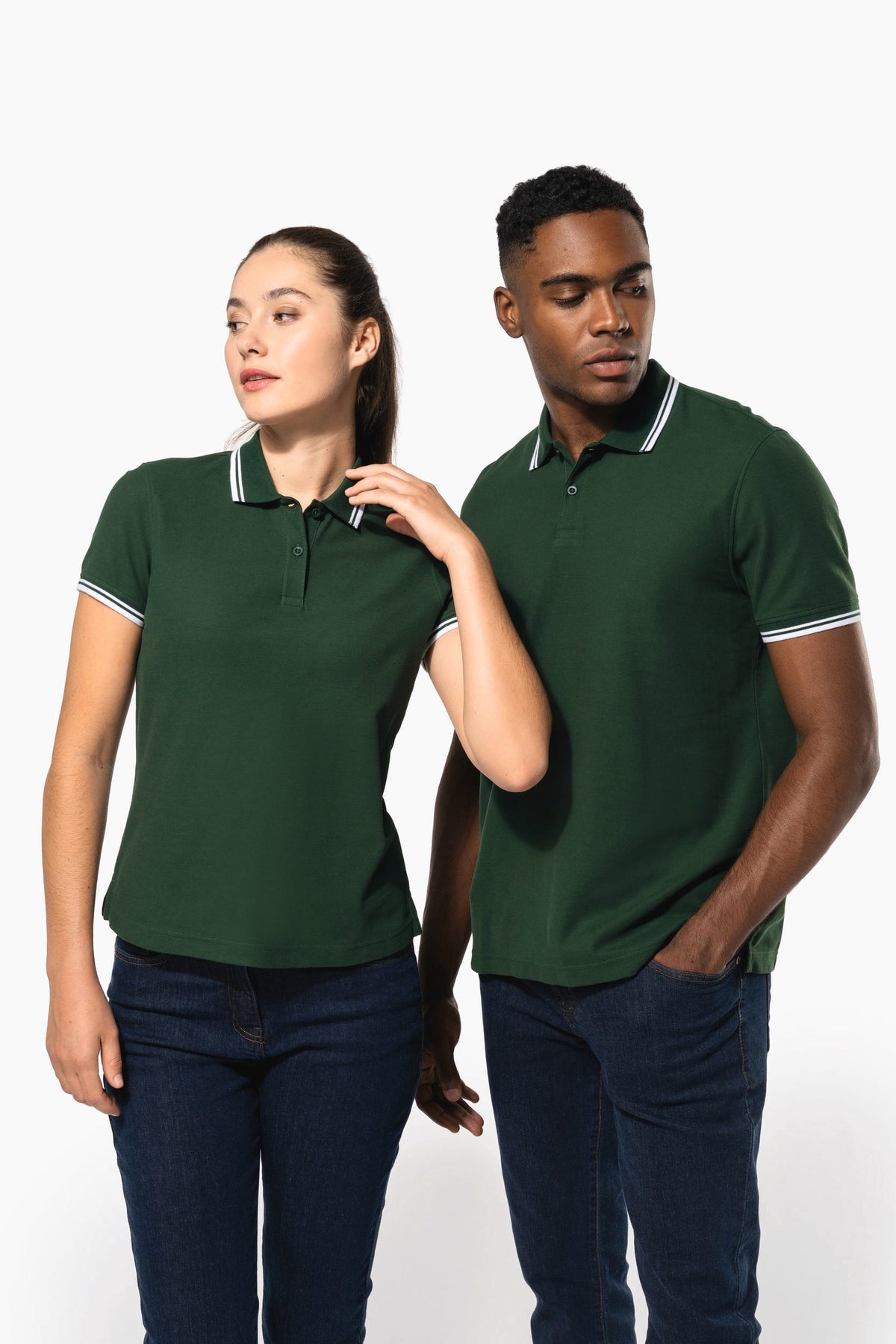 Kariban K272 Herenpolo met korte mouwen en contrasterende bies