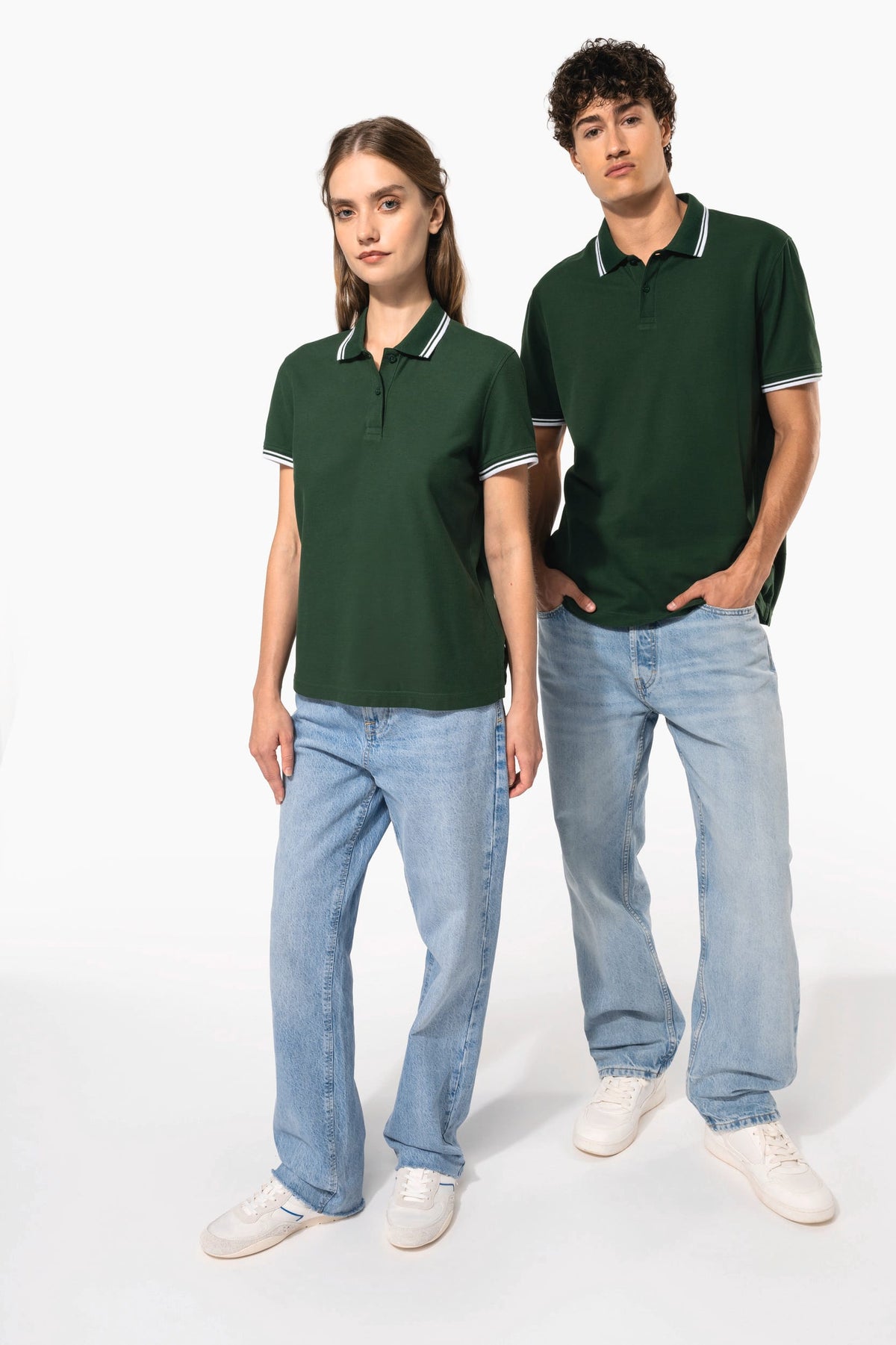 Kariban K272 Herenpolo met korte mouwen en contrasterende bies
