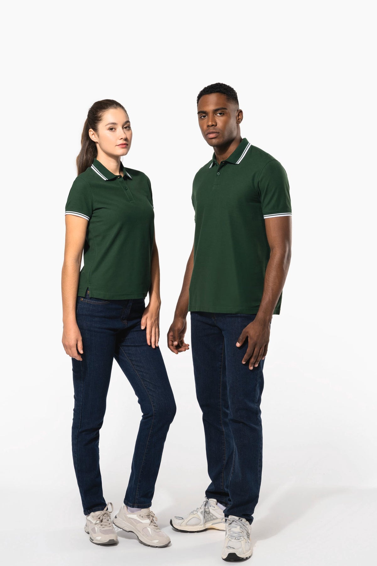 Kariban K272 Herenpolo met korte mouwen en contrasterende bies