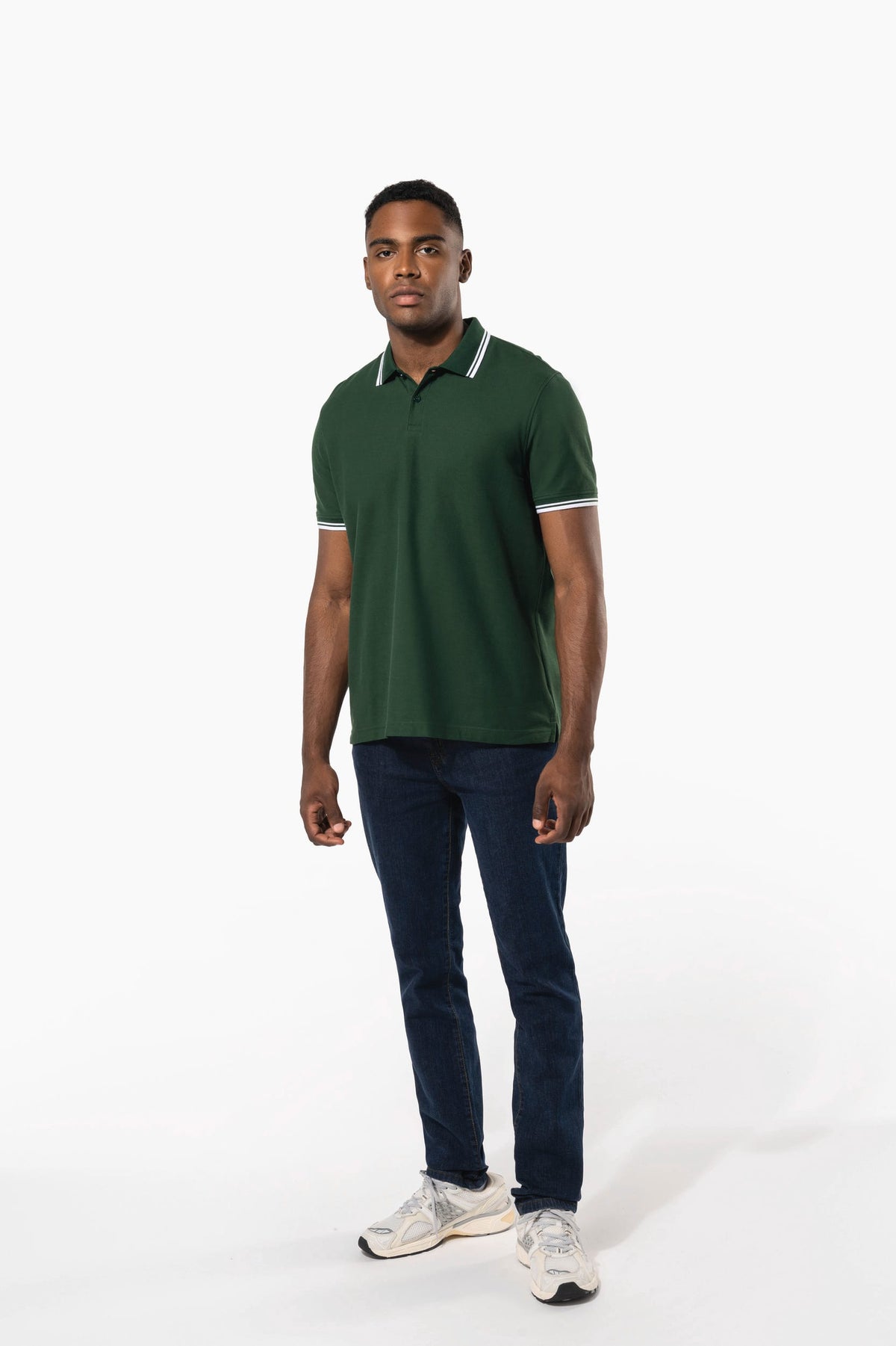 Kariban K272 Herenpolo met korte mouwen en contrasterende bies