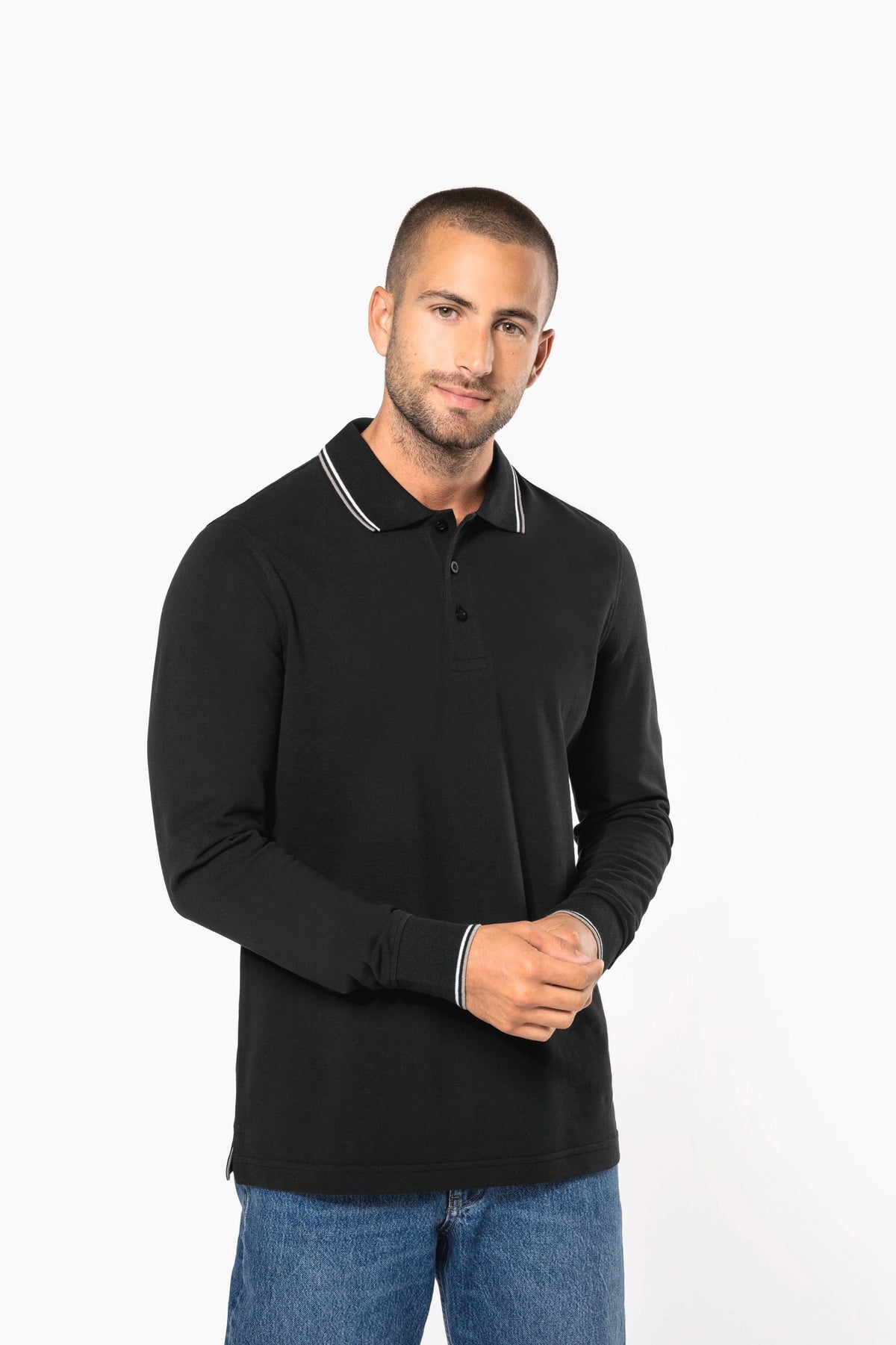 Kariban K280 Heren polo van piquétricot met lange mouwen