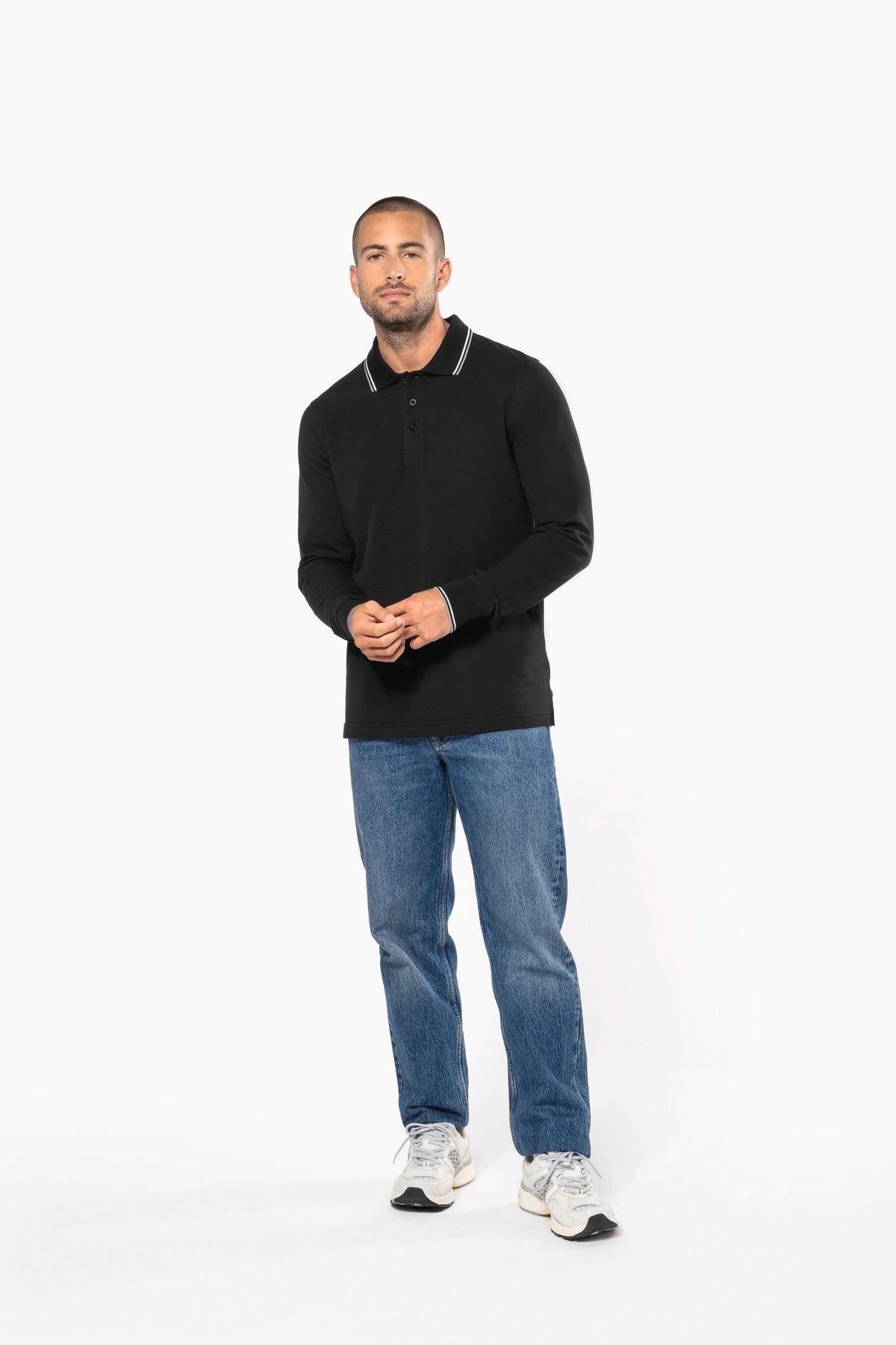 Kariban K280 Heren polo van piquétricot met lange mouwen