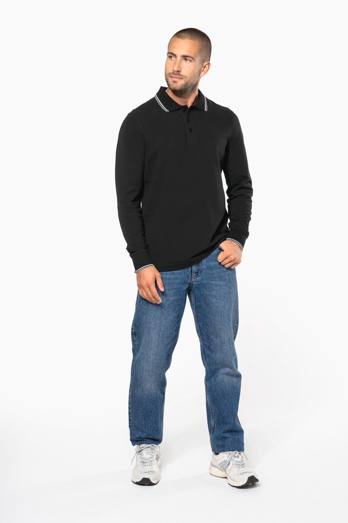 Kariban K280 Heren polo van piquétricot met lange mouwen
