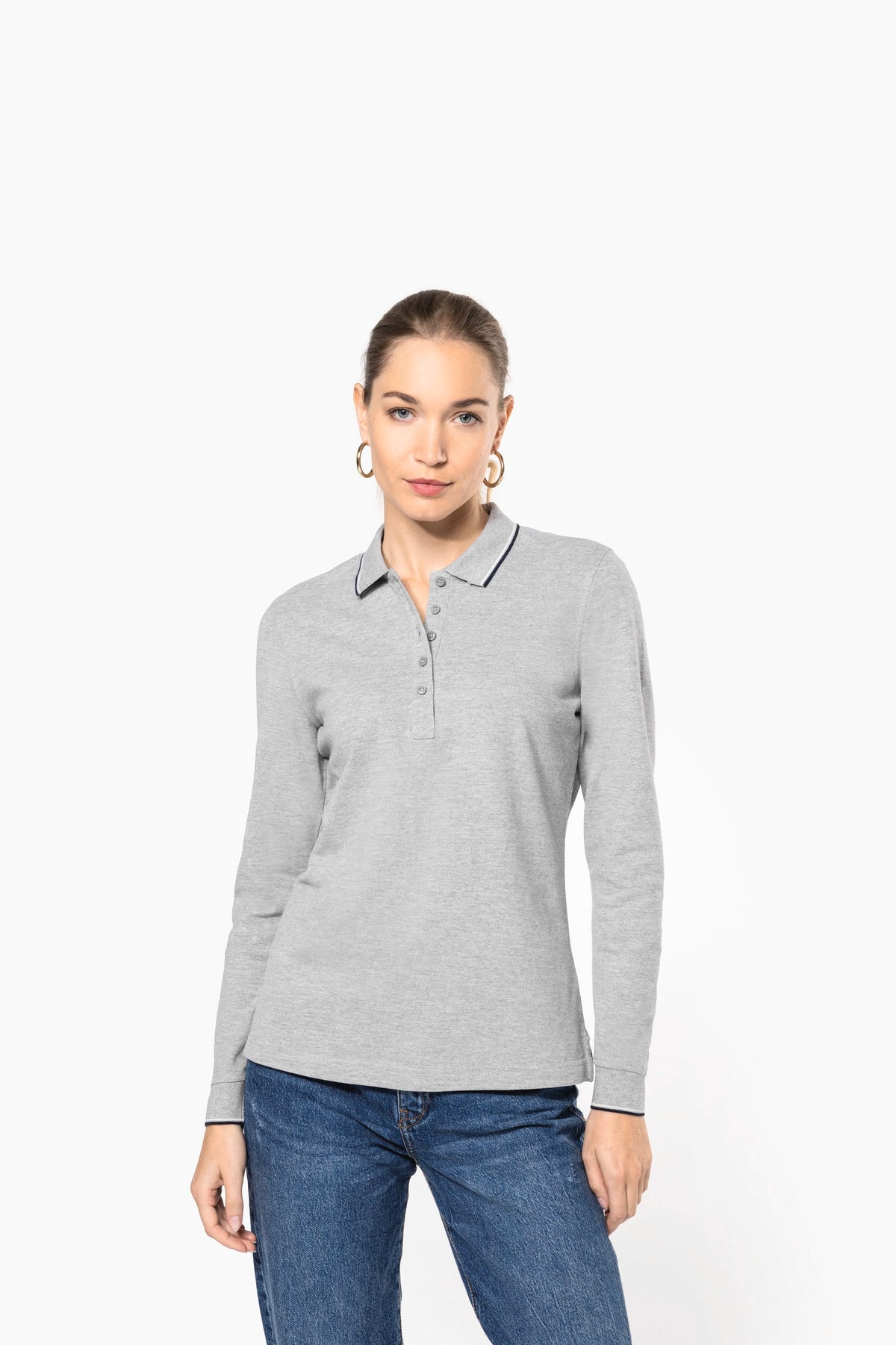 Kariban K281 Dames polo van piquétricot met lange mouwen