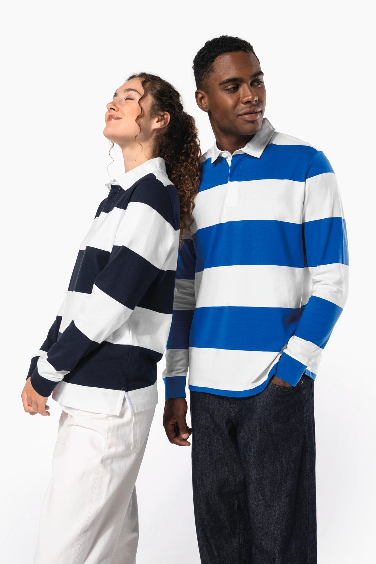 Kariban K285 Gestreepte unisex polo lange mouwen
