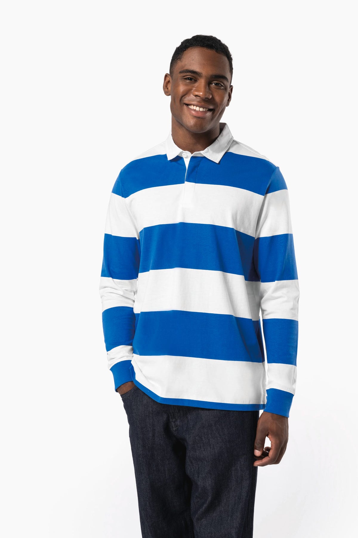 Kariban K285 Gestreepte unisex polo lange mouwen