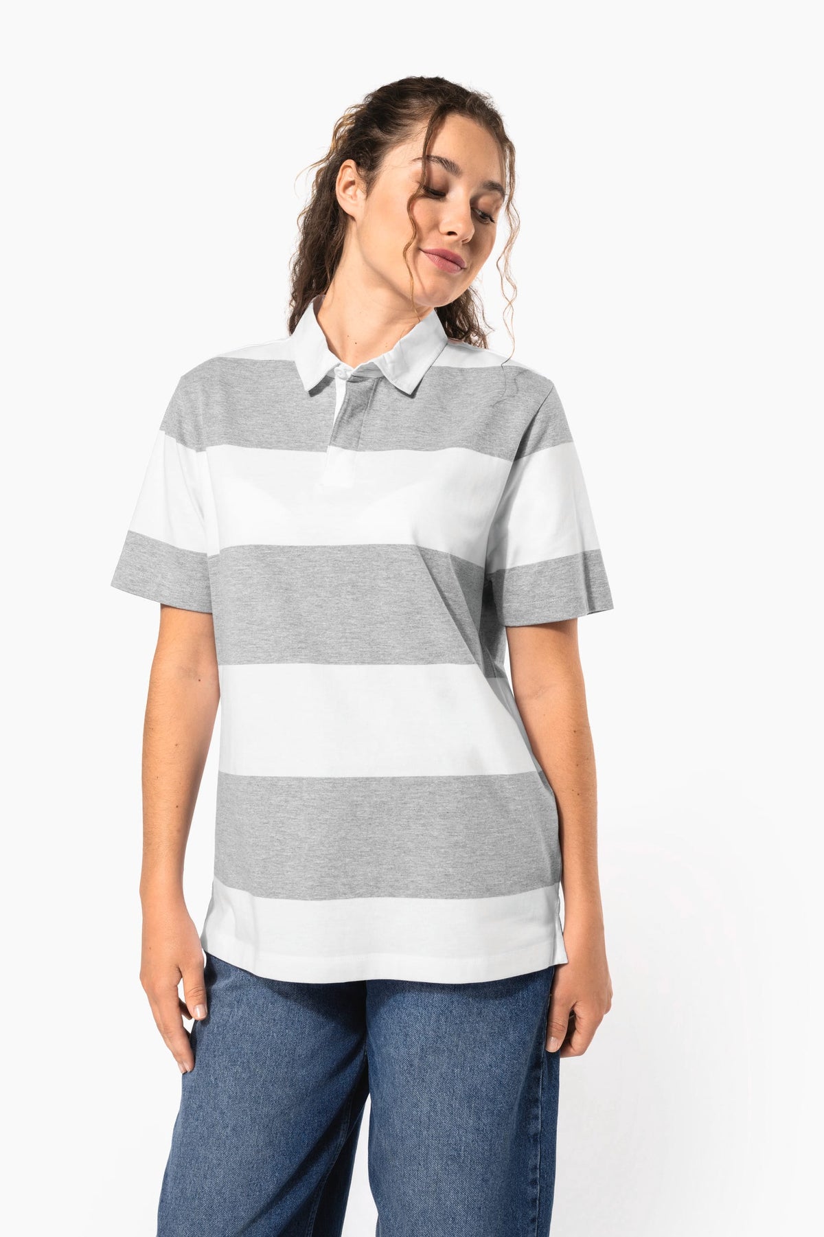 Kariban K286 Gestreepte unisex polo korte mouwen