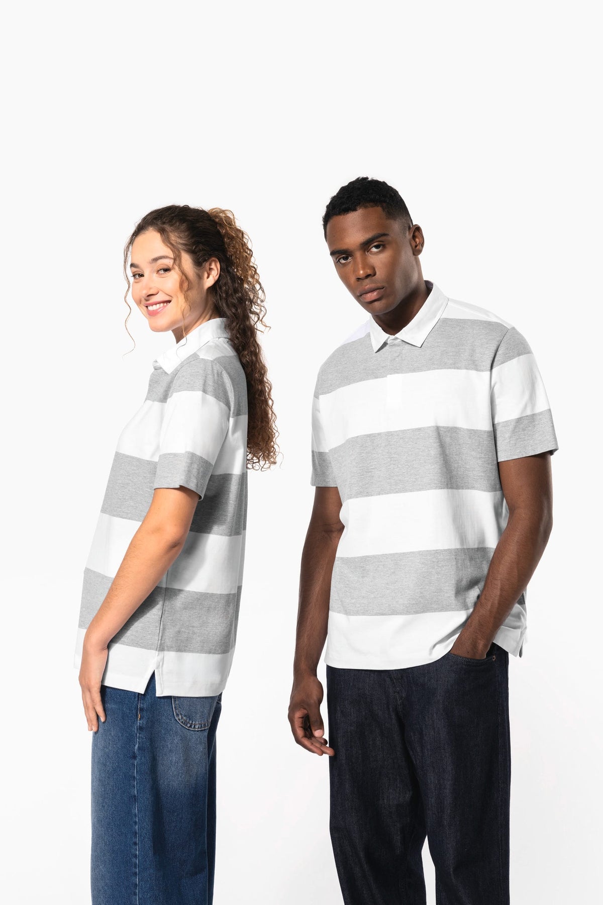 Kariban K286 Gestreepte unisex polo korte mouwen
