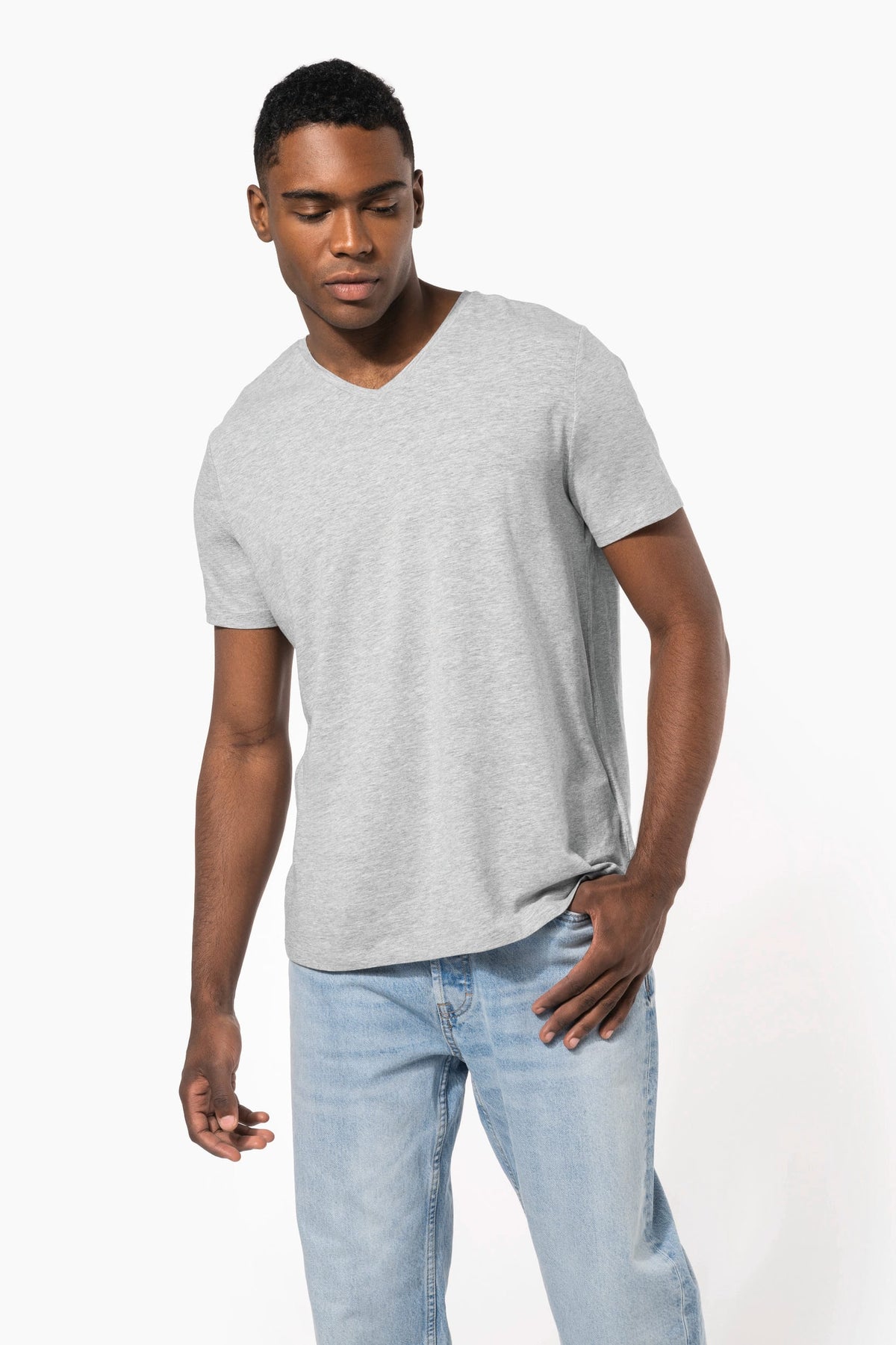 Kariban K3014 T-shirt korte mouwen V-hals