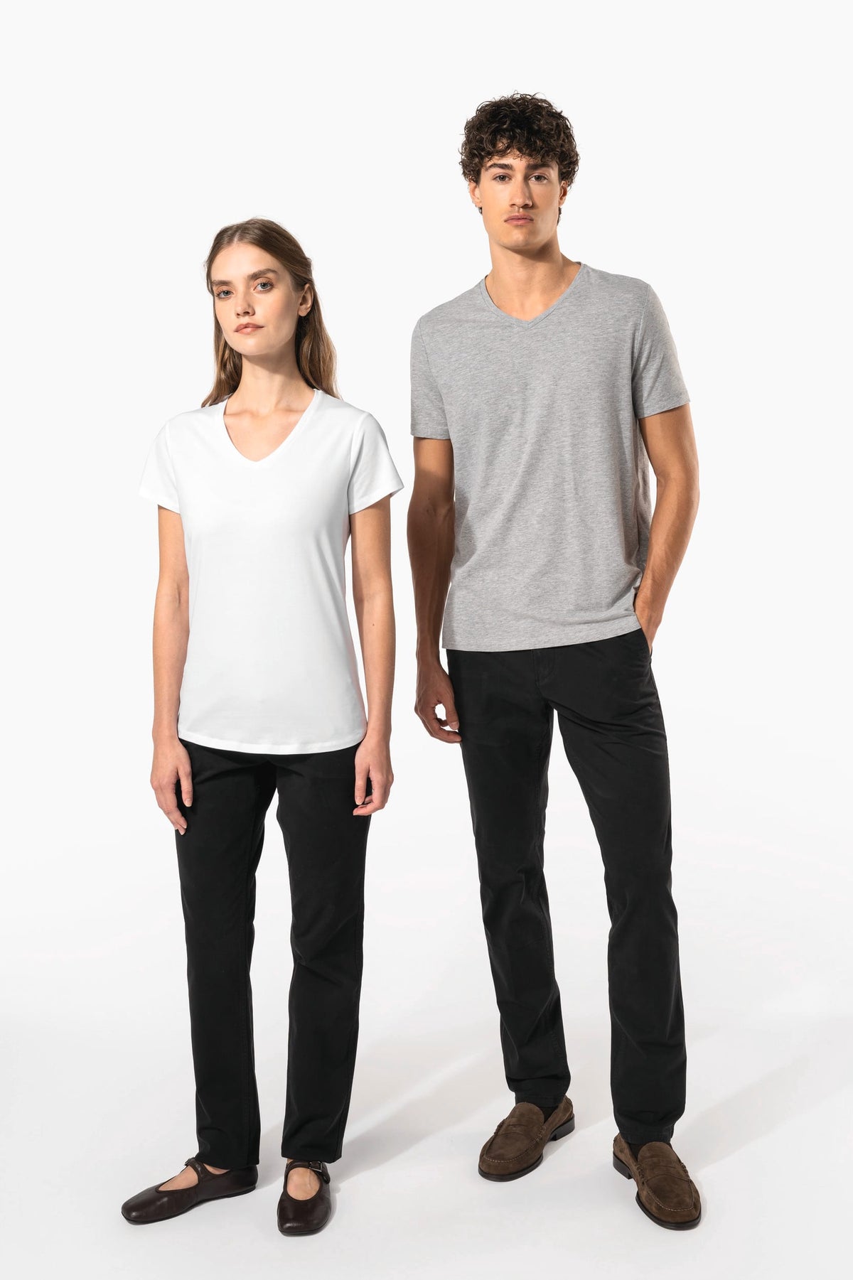 Kariban K3014 T-shirt korte mouwen V-hals
