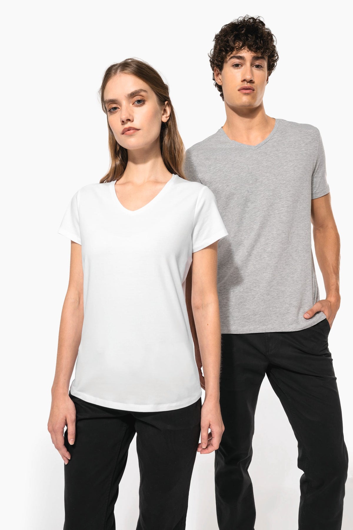 Kariban K3014 T-shirt korte mouwen V-hals