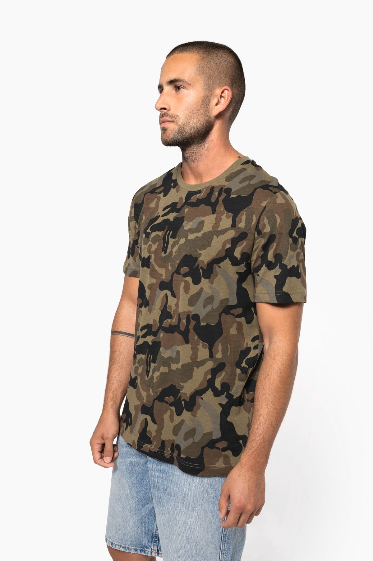 Kariban K3030 T-shirt camo korte mouwen