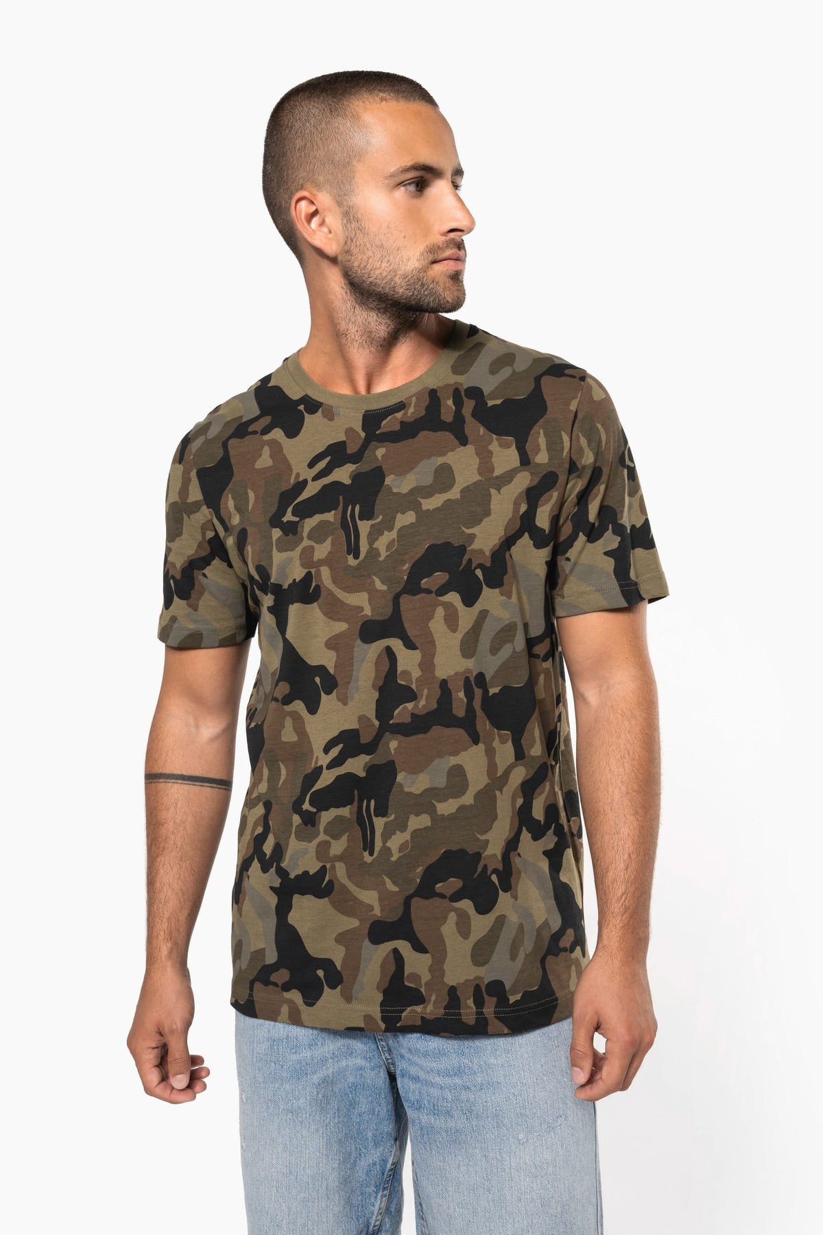 Kariban K3030 T-shirt camo korte mouwen
