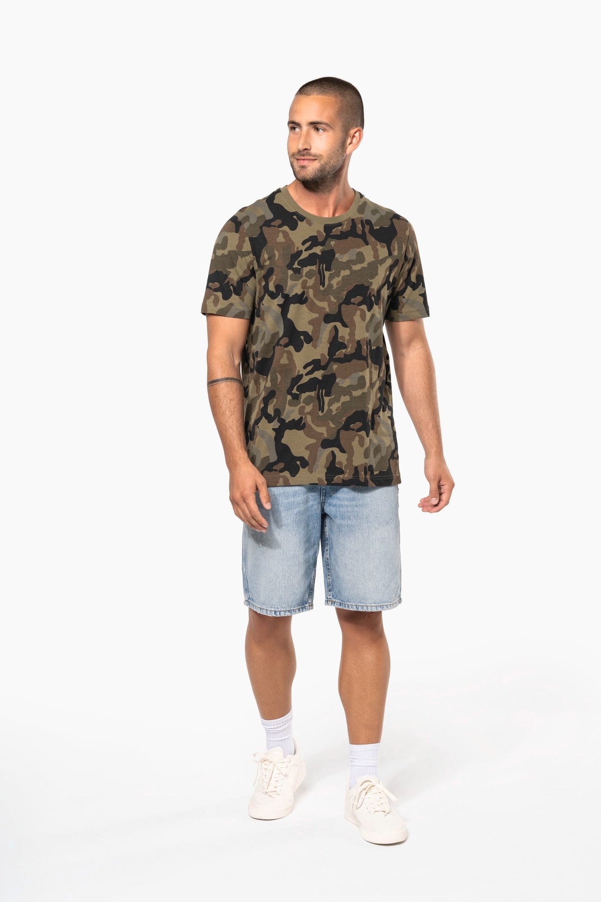 Kariban K3030 T-shirt camo korte mouwen