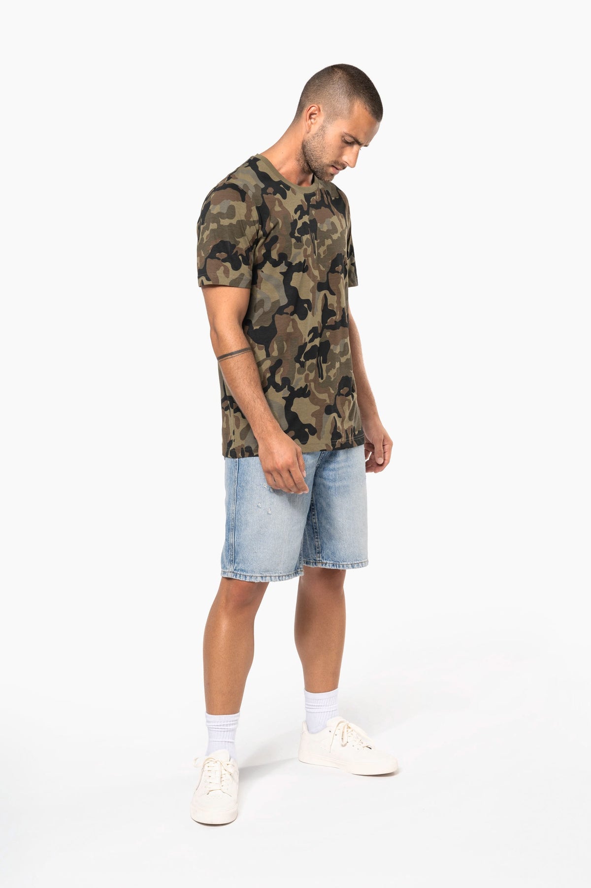 Kariban K3030 T-shirt camo korte mouwen