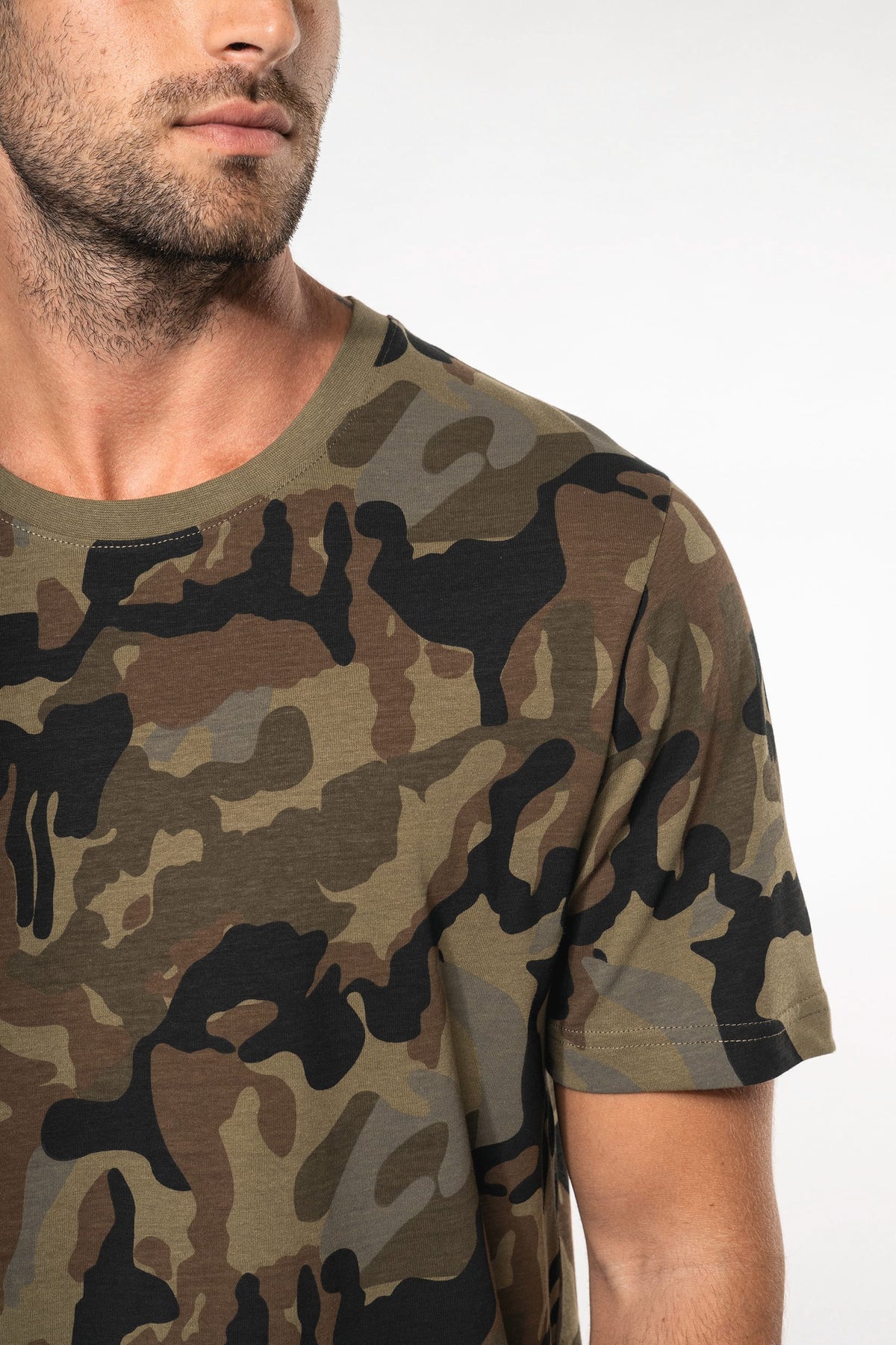 Kariban K3030 T-shirt camo korte mouwen