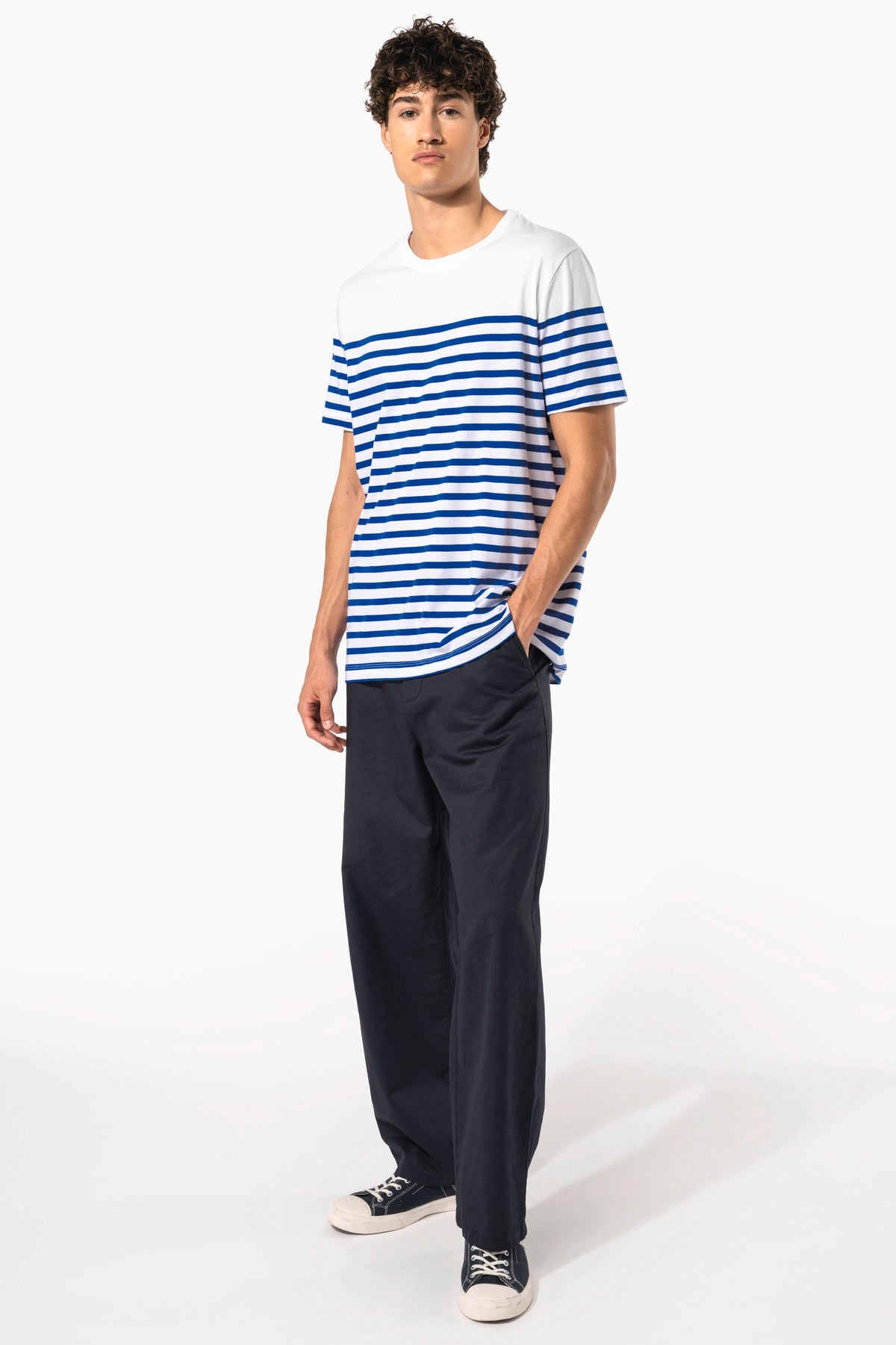 Kariban K3033 Marine-T-shirt ronde hals Bio heren