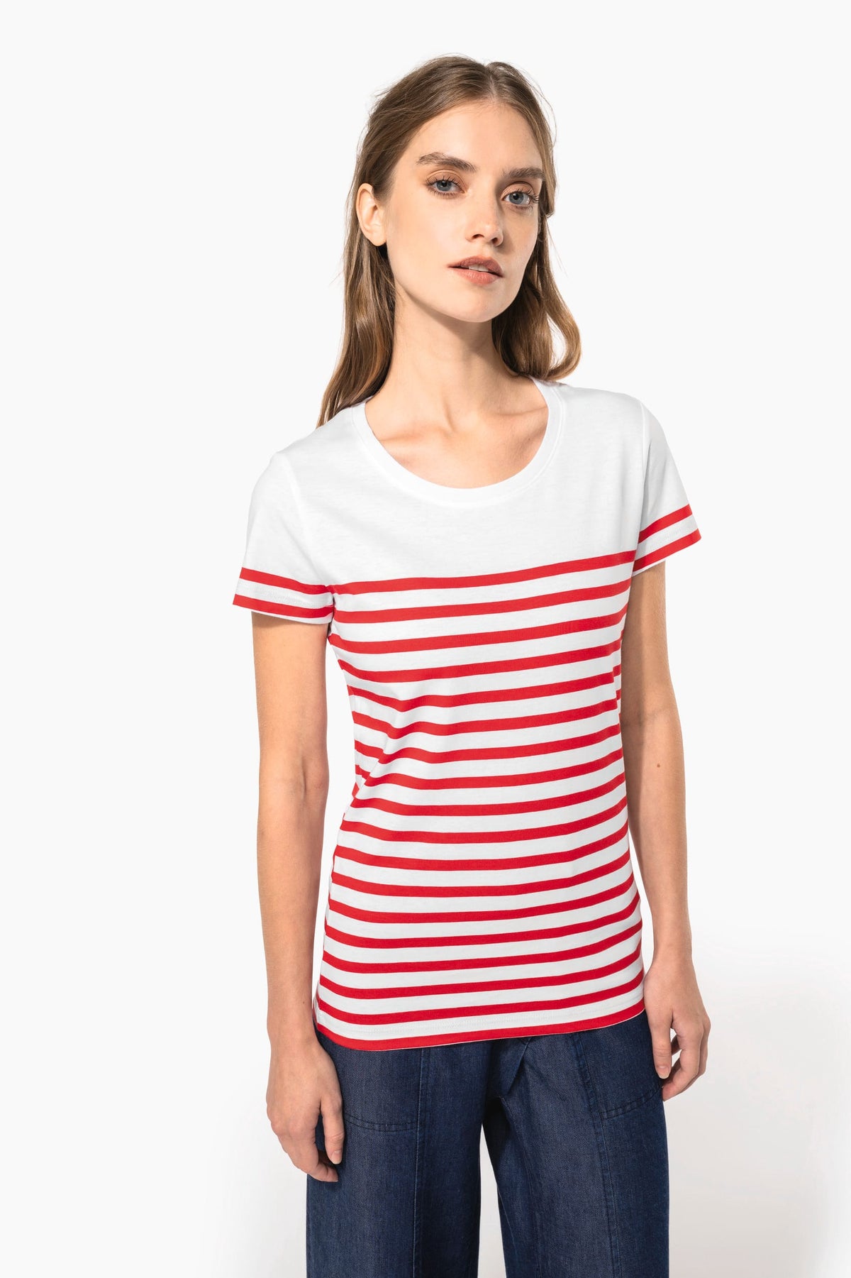 Kariban K3034 Marine-T-shirt ronde hals Bio dames