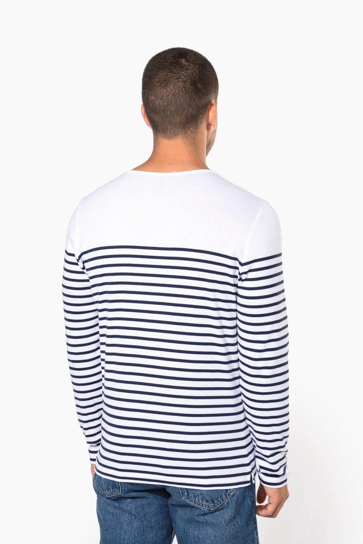 Kariban K366 Gestreept heren-T-shirt lange mouwen
