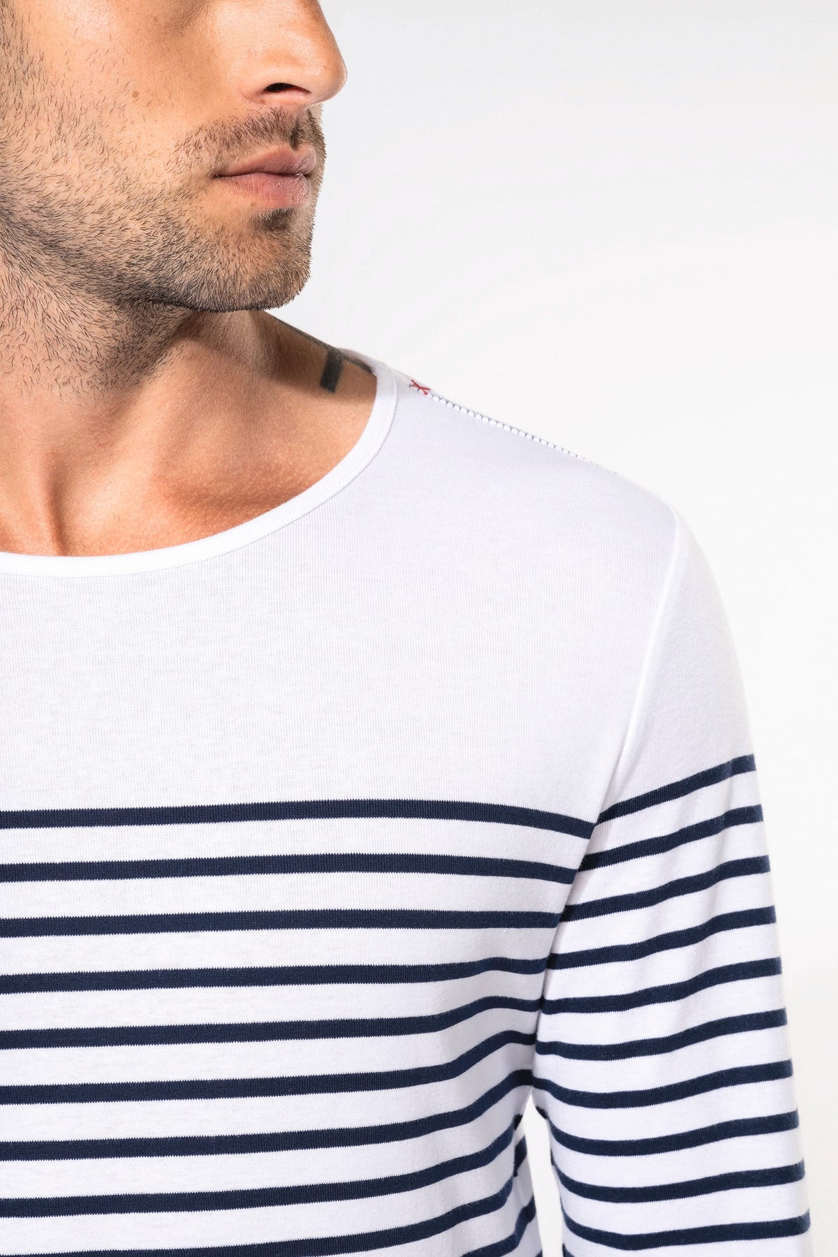 Kariban K366 Gestreept heren-T-shirt lange mouwen