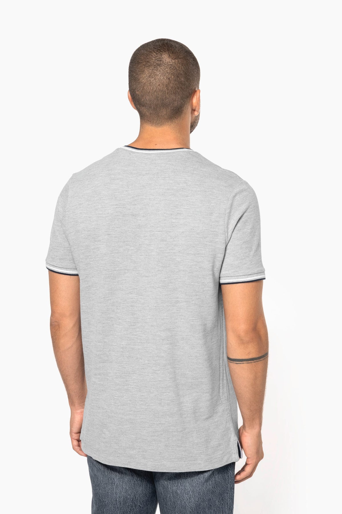 Kariban K374 Heren-T-shirt piqué V-hals