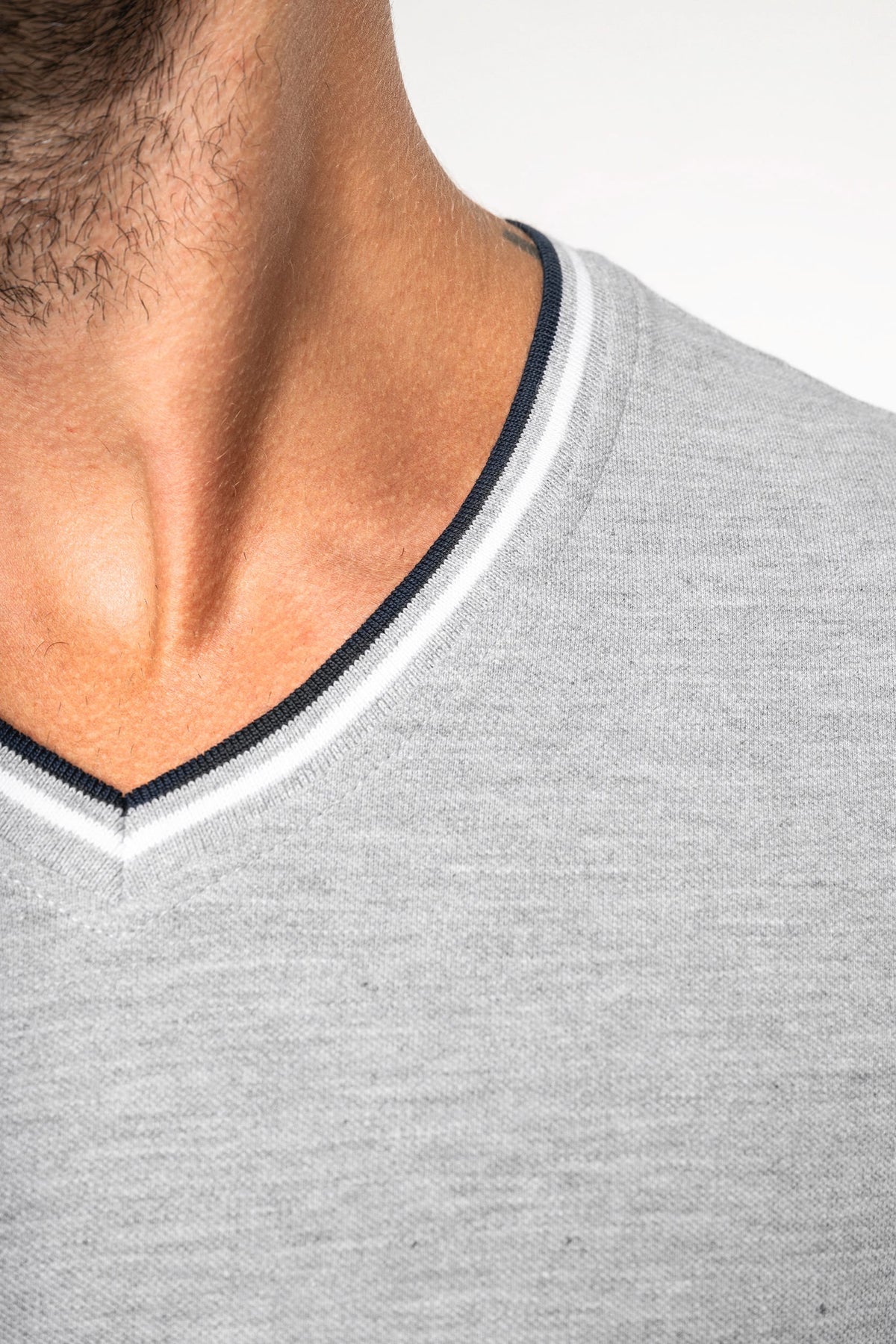 Kariban K374 Heren-T-shirt piqué V-hals