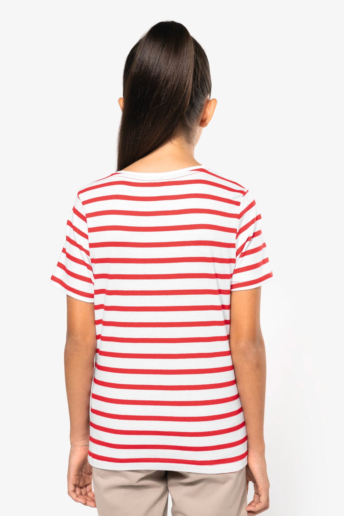 Kariban K379 Gestreept T-shirt met borstzakje kids