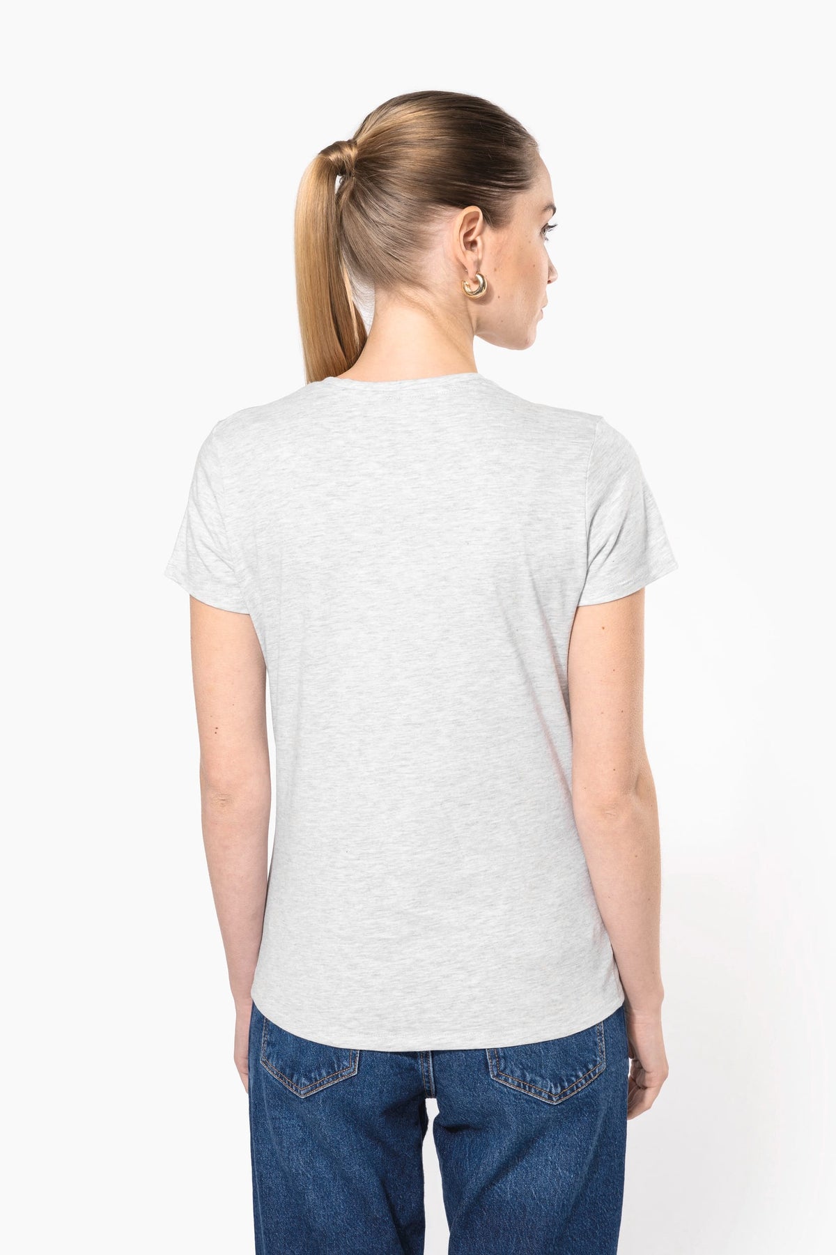 Kariban K381 Dames T-shirt v-hals met korte mouwen