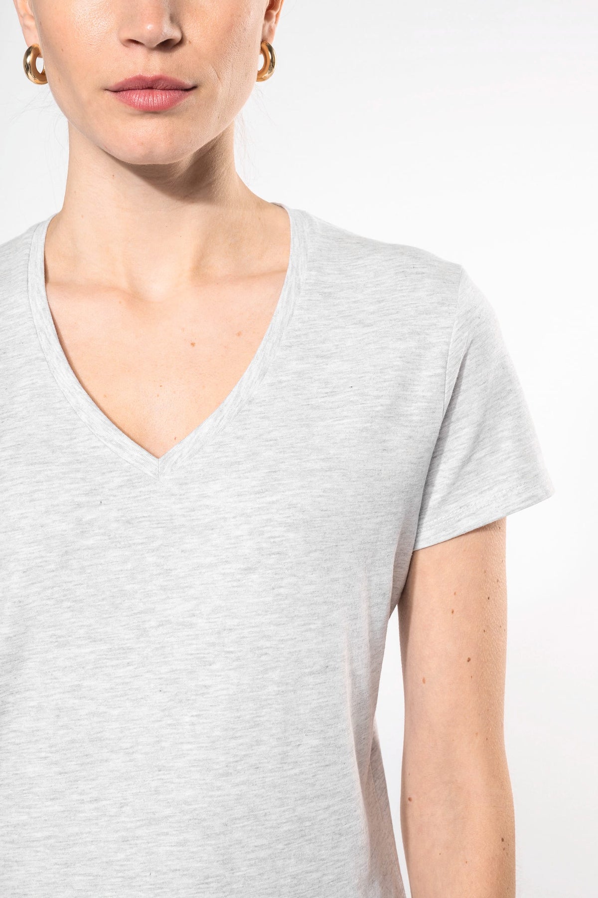 Kariban K381 Dames T-shirt v-hals met korte mouwen